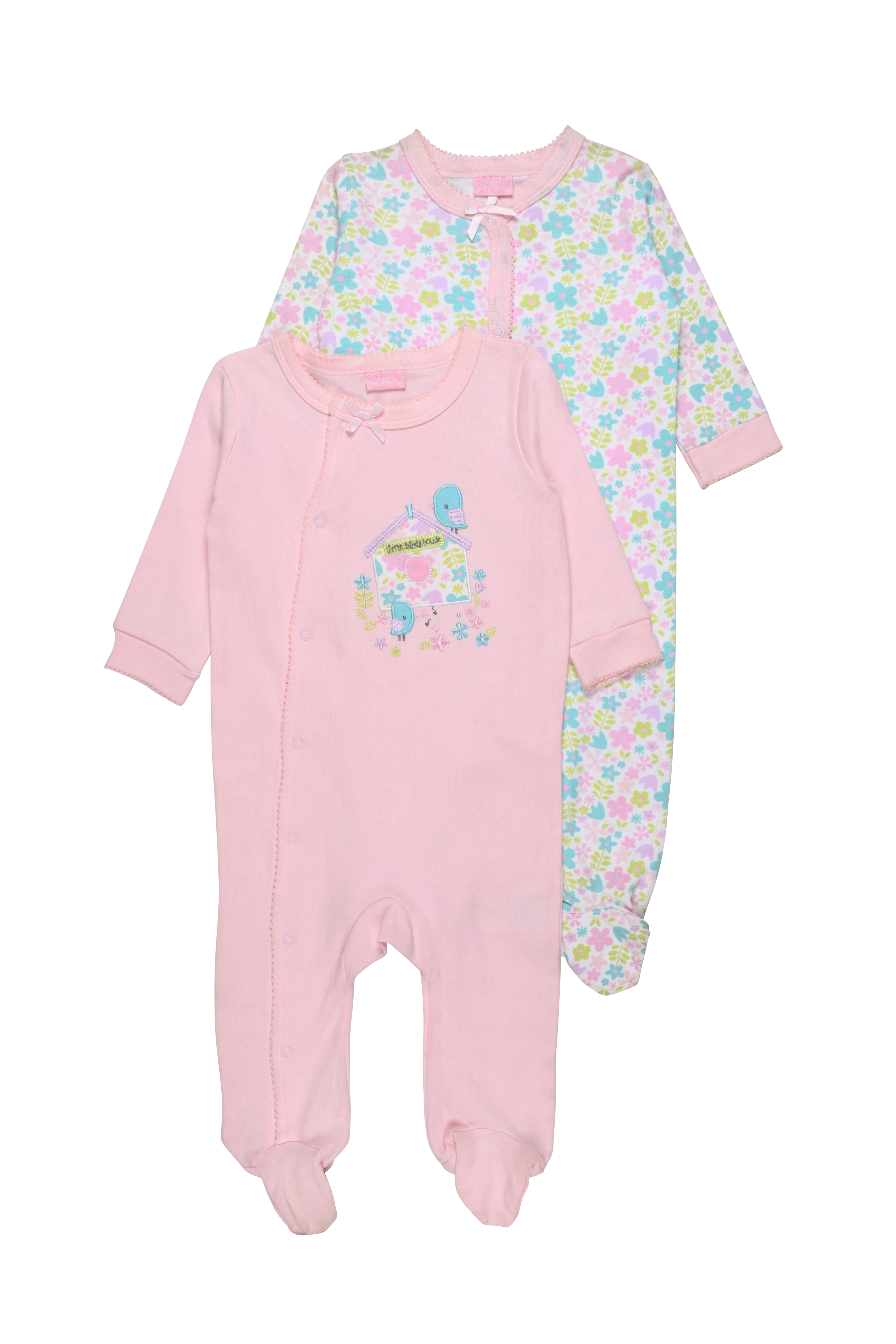 Mothercare | Unisex Full Sleeves Sleepsuit -Pack of 2-Multicolor