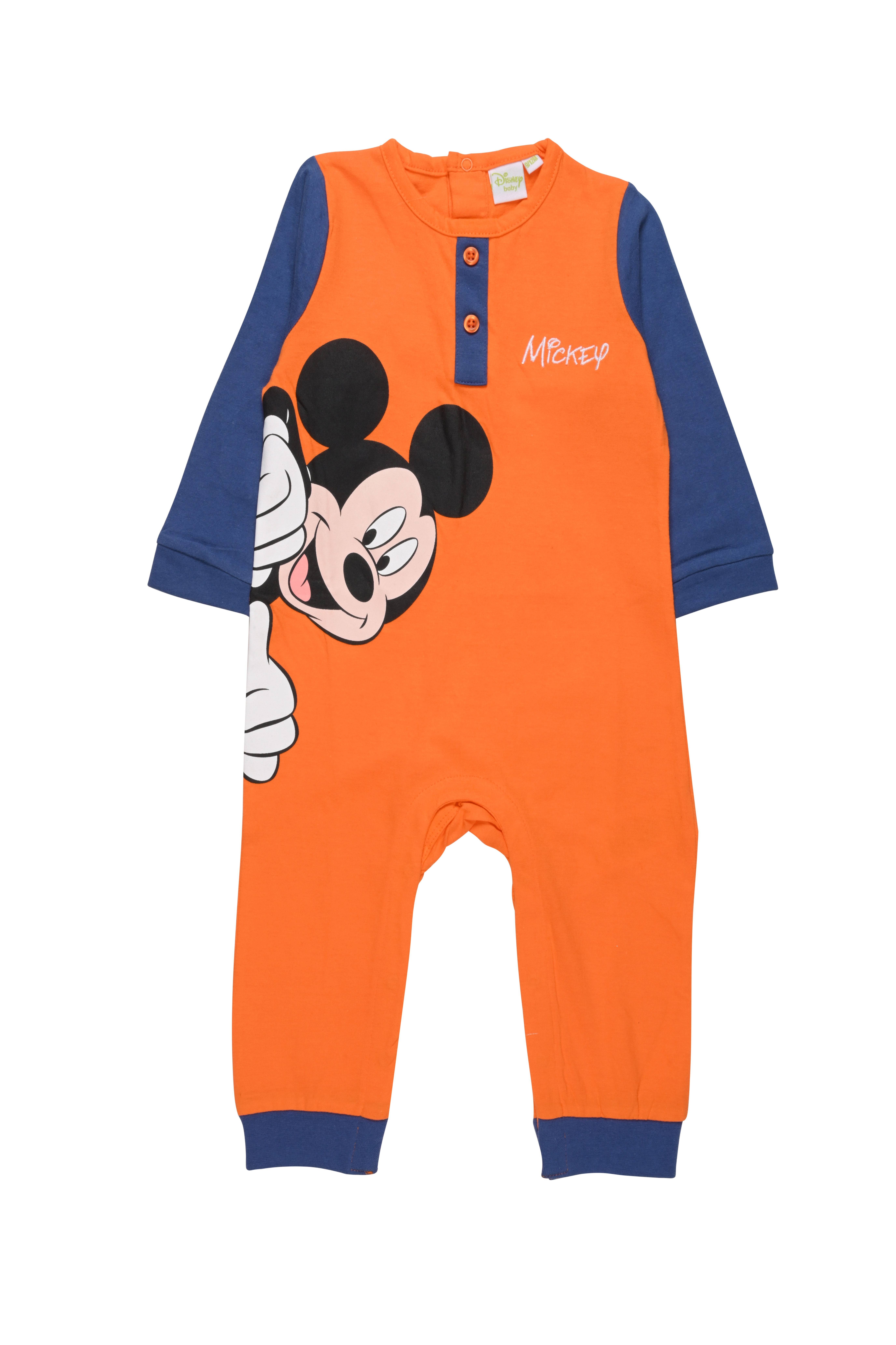 Mothercare | Boys Full Sleeves All In One Mickey Mouse-Orange