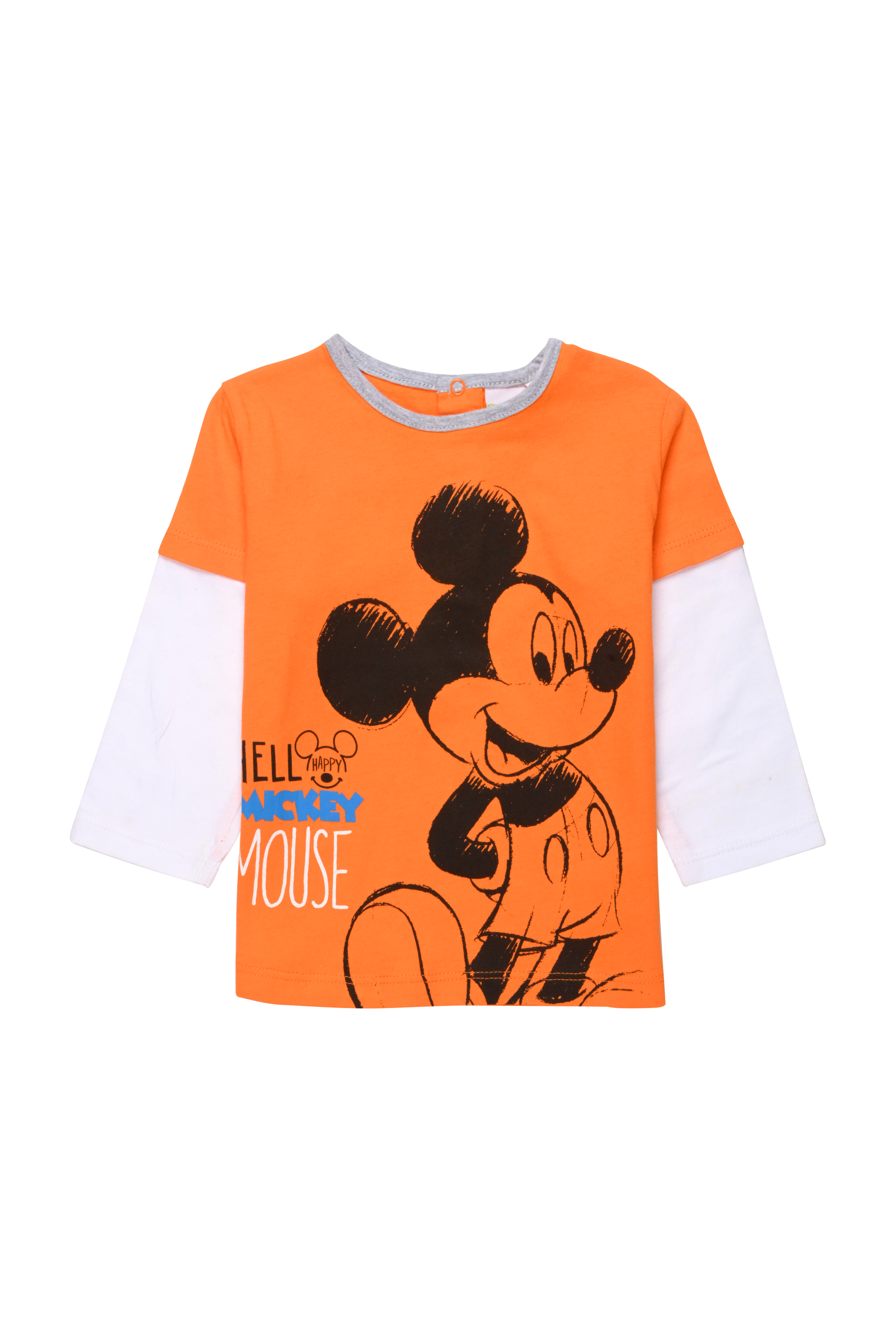 Mothercare | Boys Full Sleeves T-Shirt Mickey Mouse-Orange
