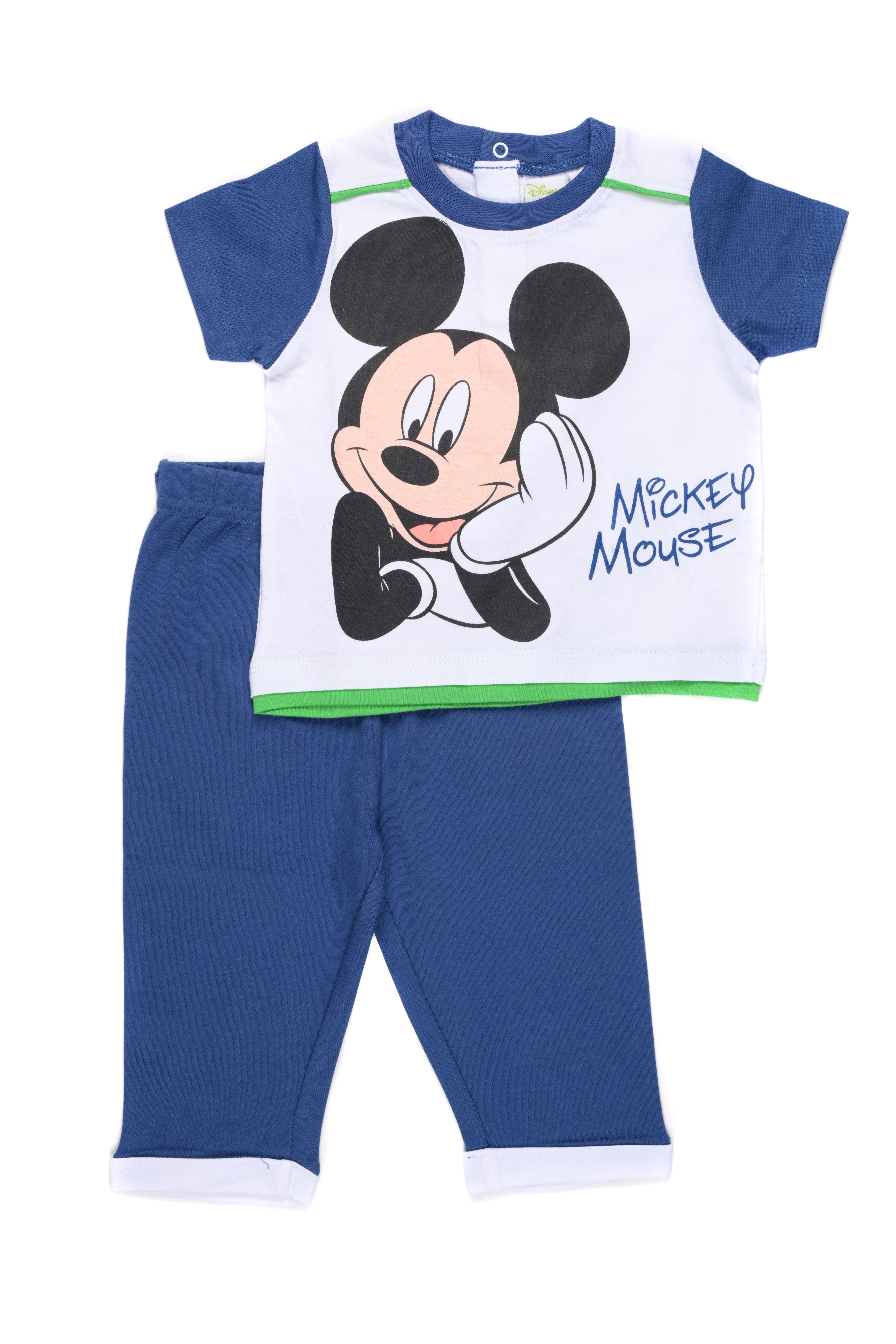 Mothercare | Boys Full Sleeves Jogger & T-Shirt Set Mickey Mouse-Blue