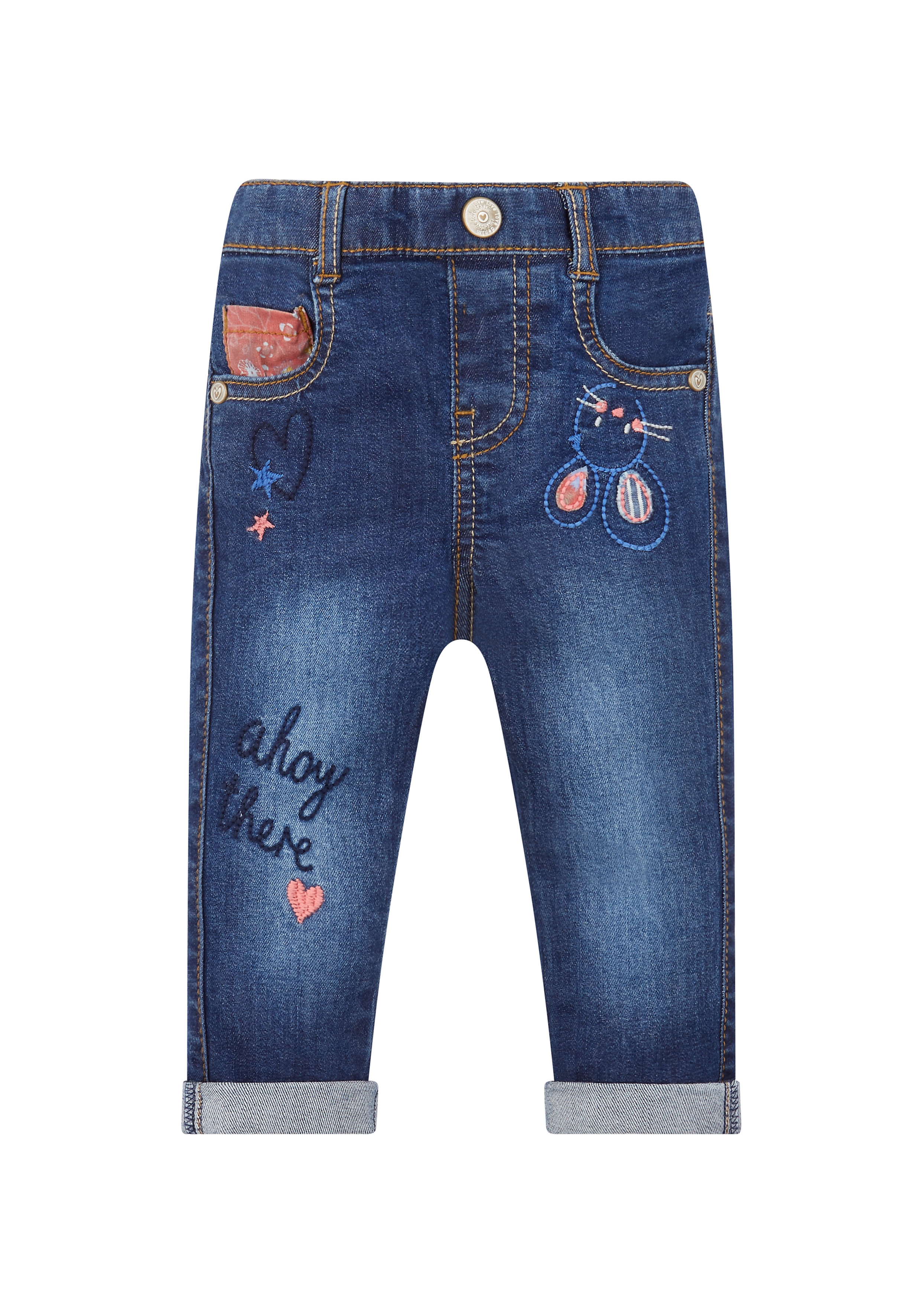 Mothercare | Girls Embroidered Denim Jeans - Denim