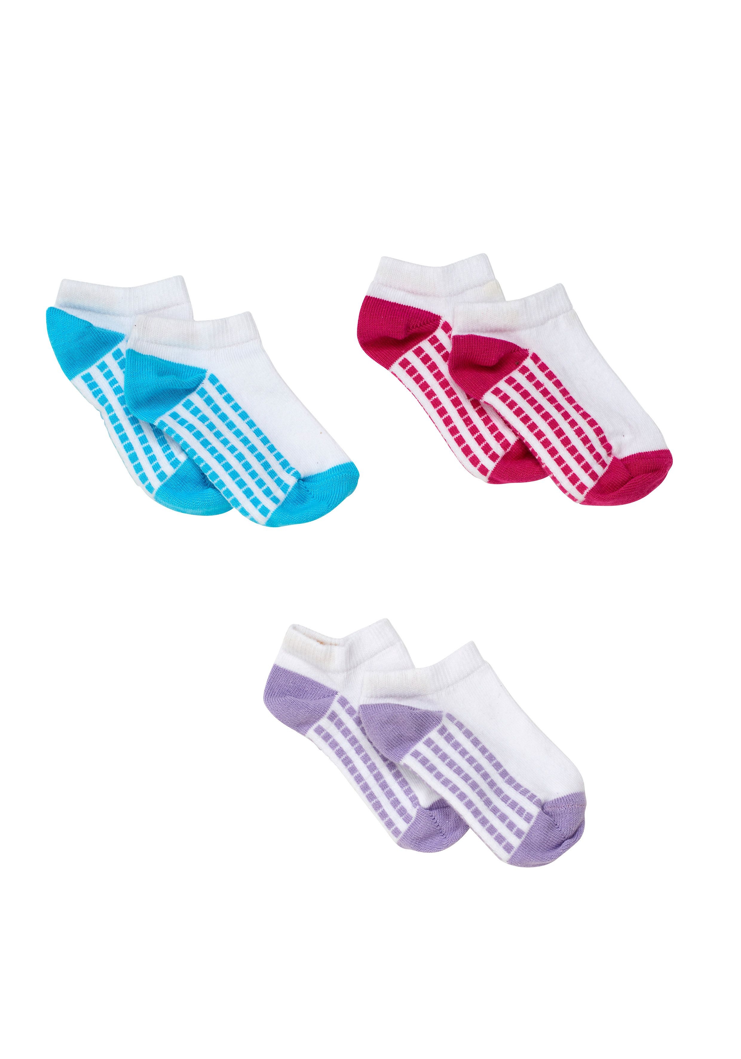 Mothercare | Girls White Sporty Trainer Socks - 3 Pack - Multicolor