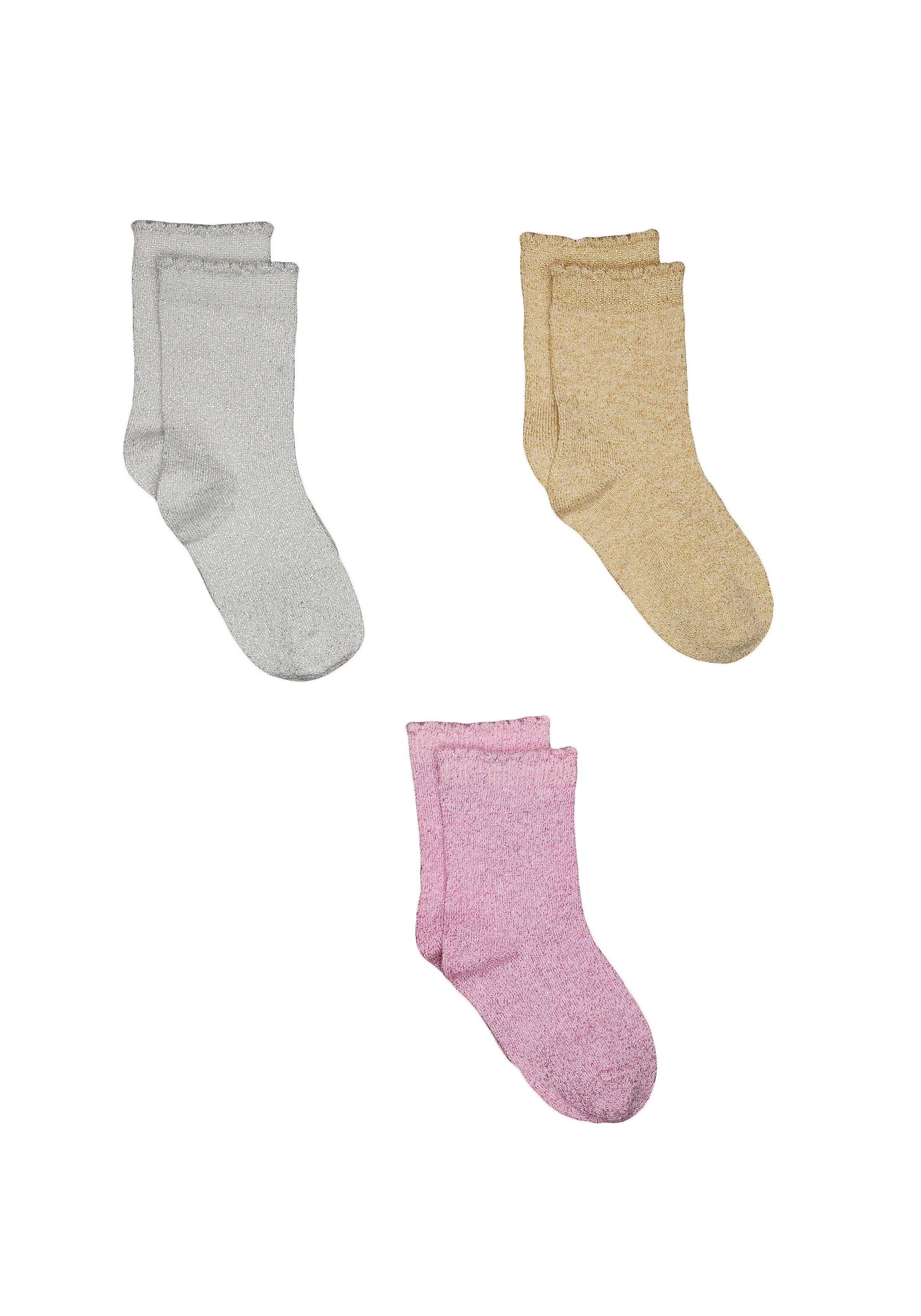 Mothercare | Girls Glitter Socks - 3 Pack - Multicolor