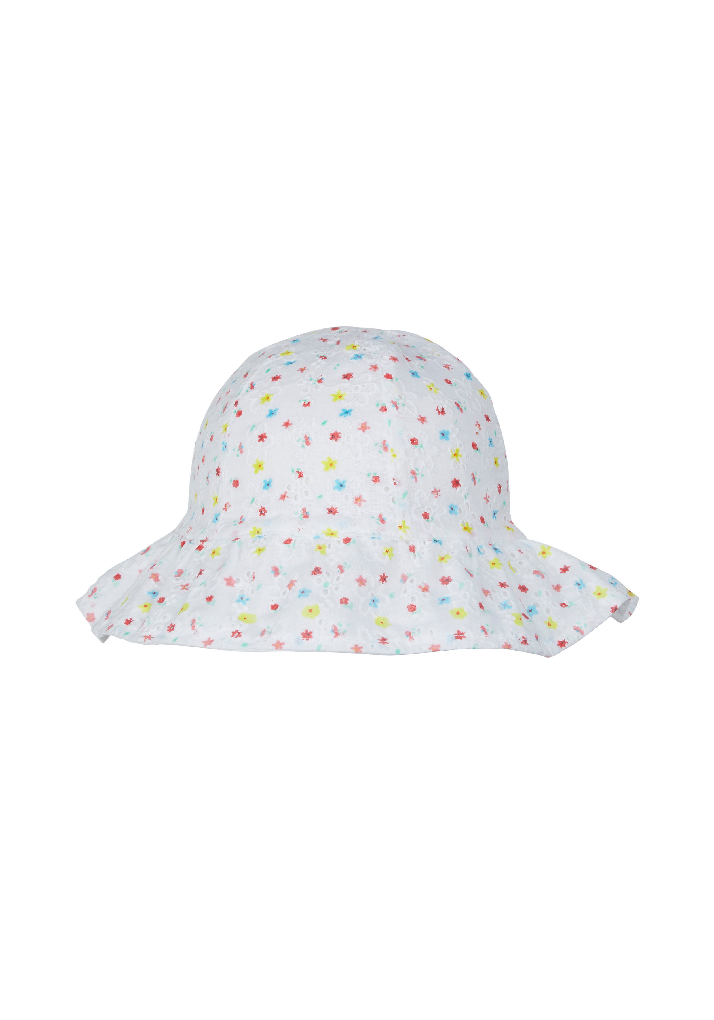Mothercare | Girls Floral Broderie Sun Hat - White