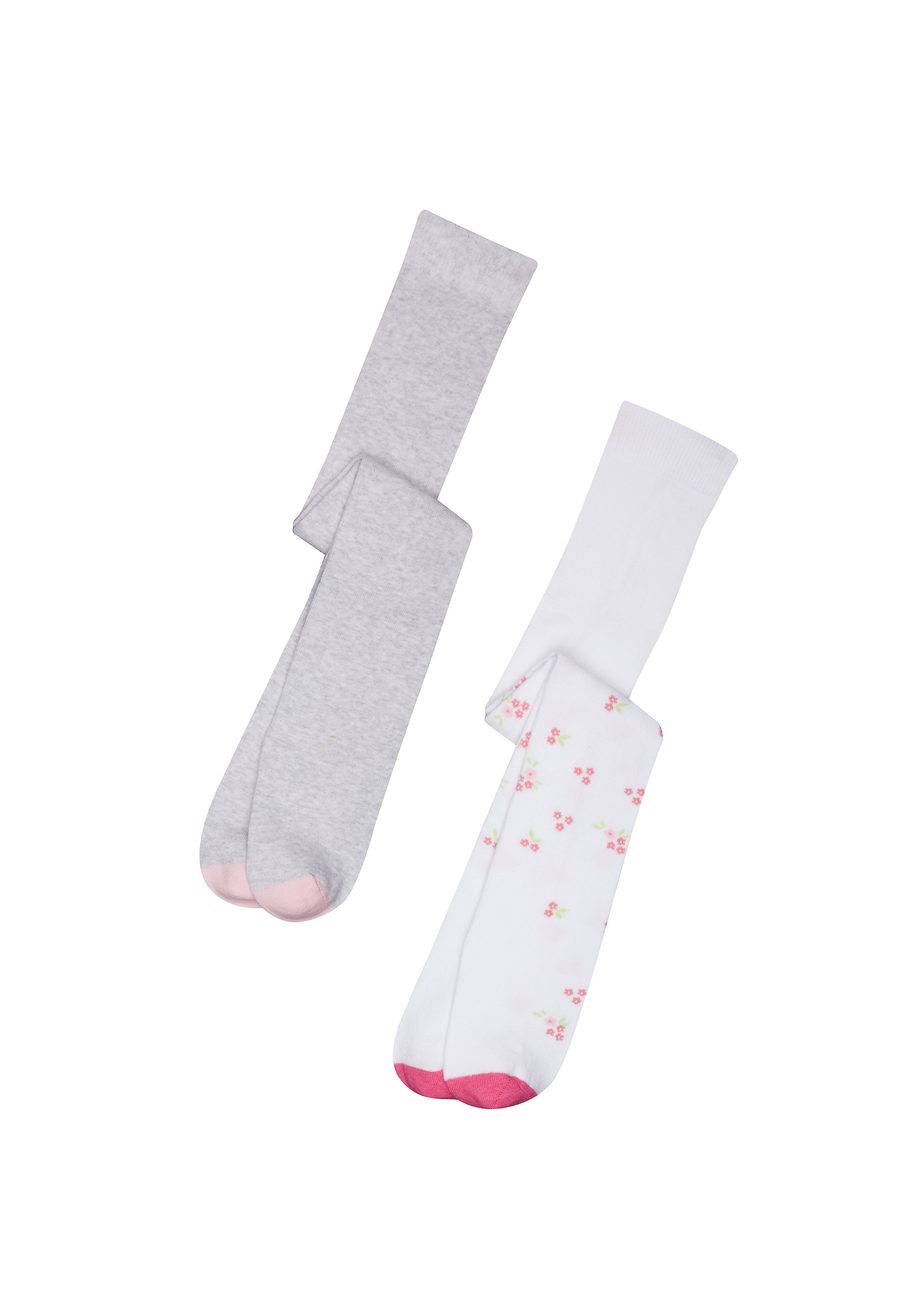 Mothercare | Girls Floral Tights - 2 Pack - Multicolor