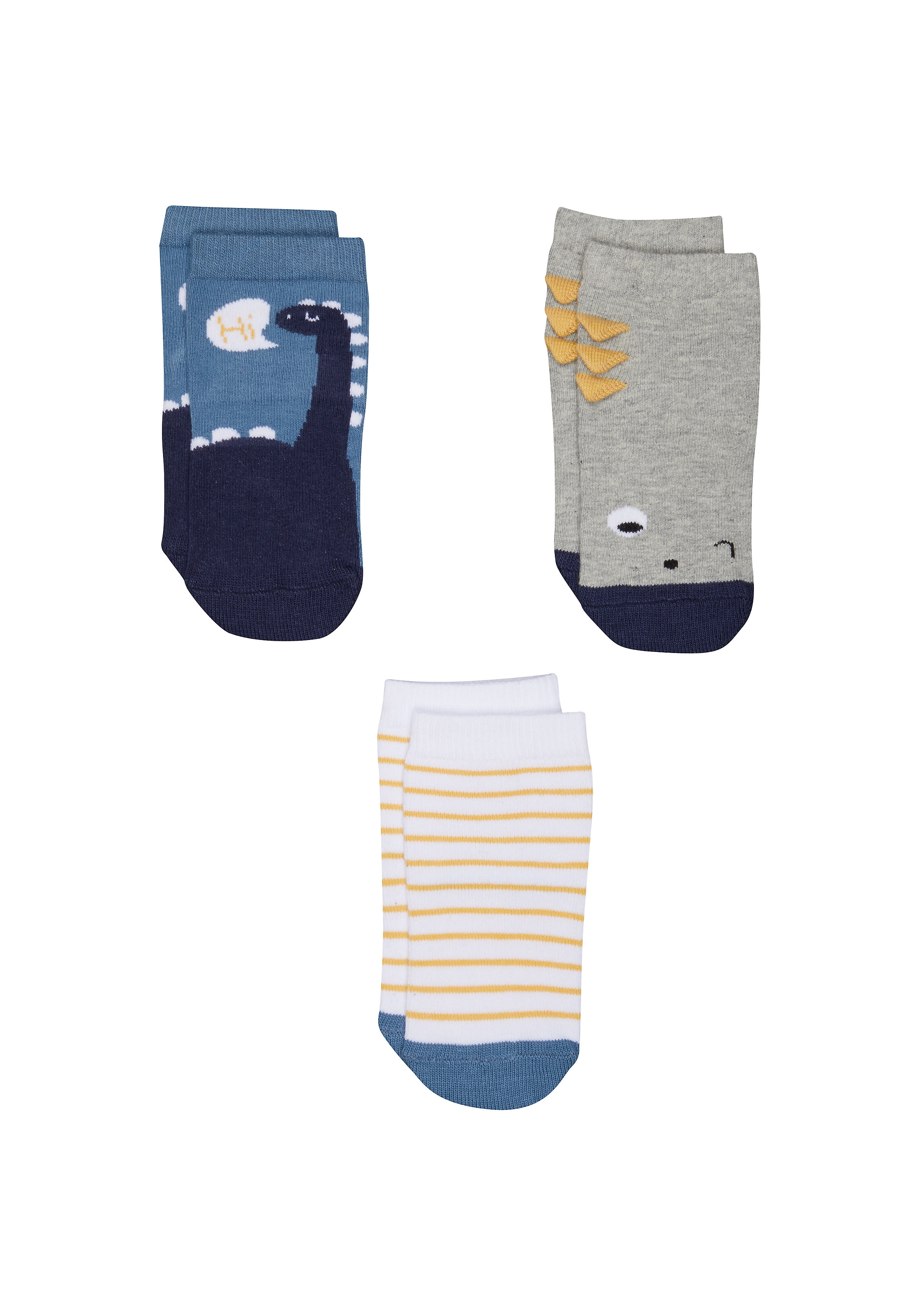 Mothercare | Boys Dinosaur Socks - 3 Pack - Multicolor