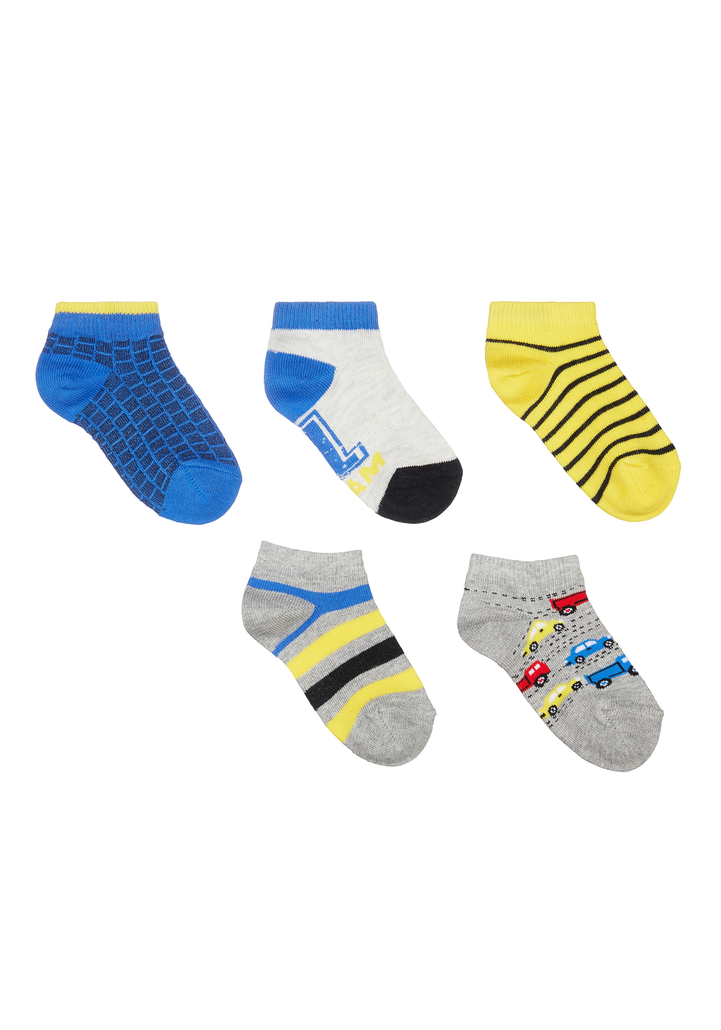 Mothercare | Boys Car Trainer Socks - 5 Pack - Multicolor