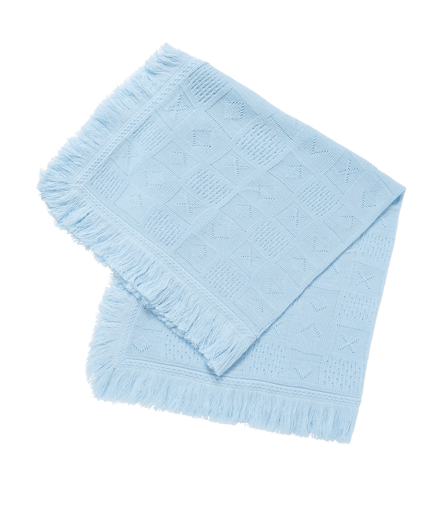 Mothercare | My First Fringe Knit Shawl - Blue
