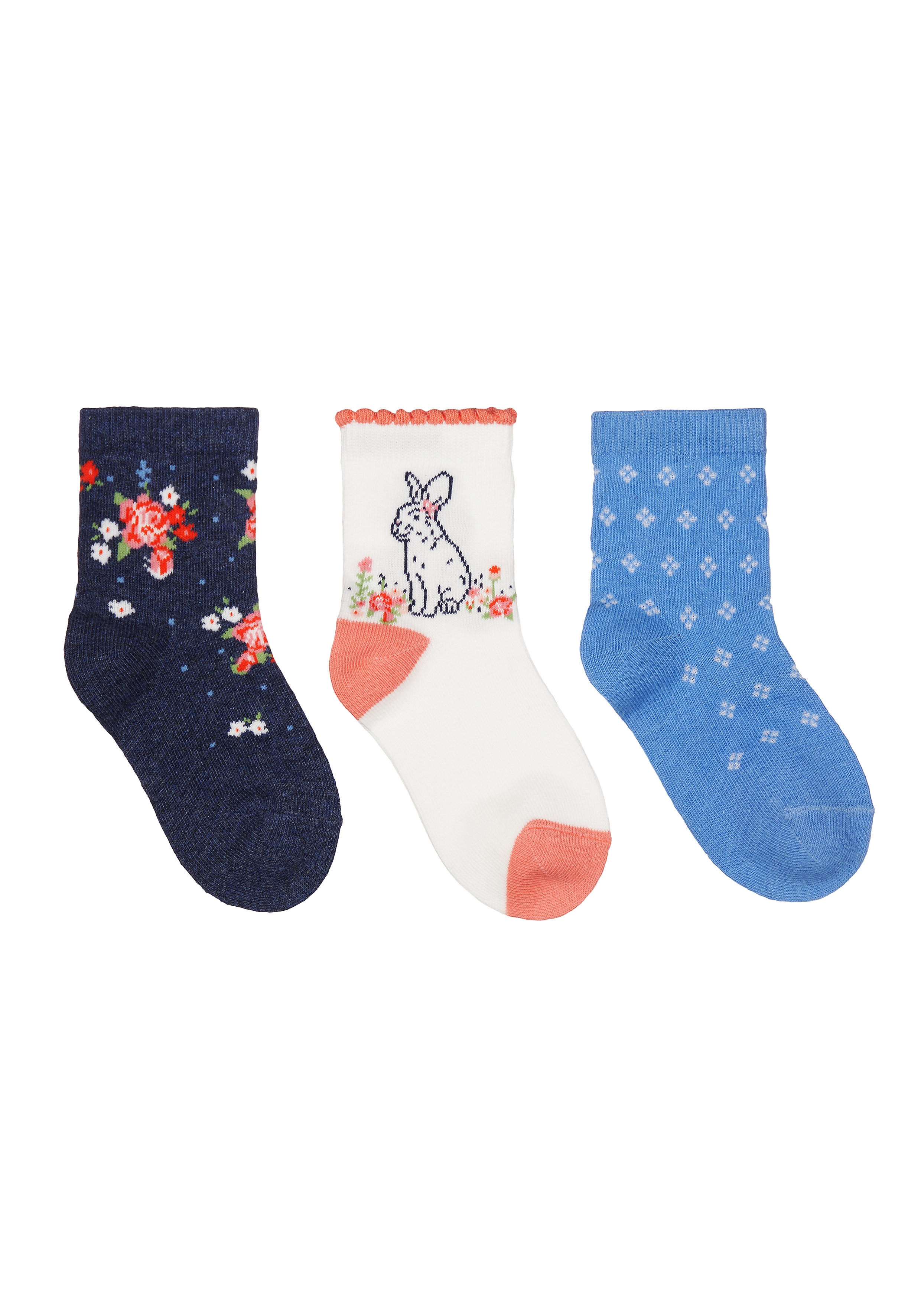 Mothercare | Girls Flower Socks - 3 Pack - Multicolor