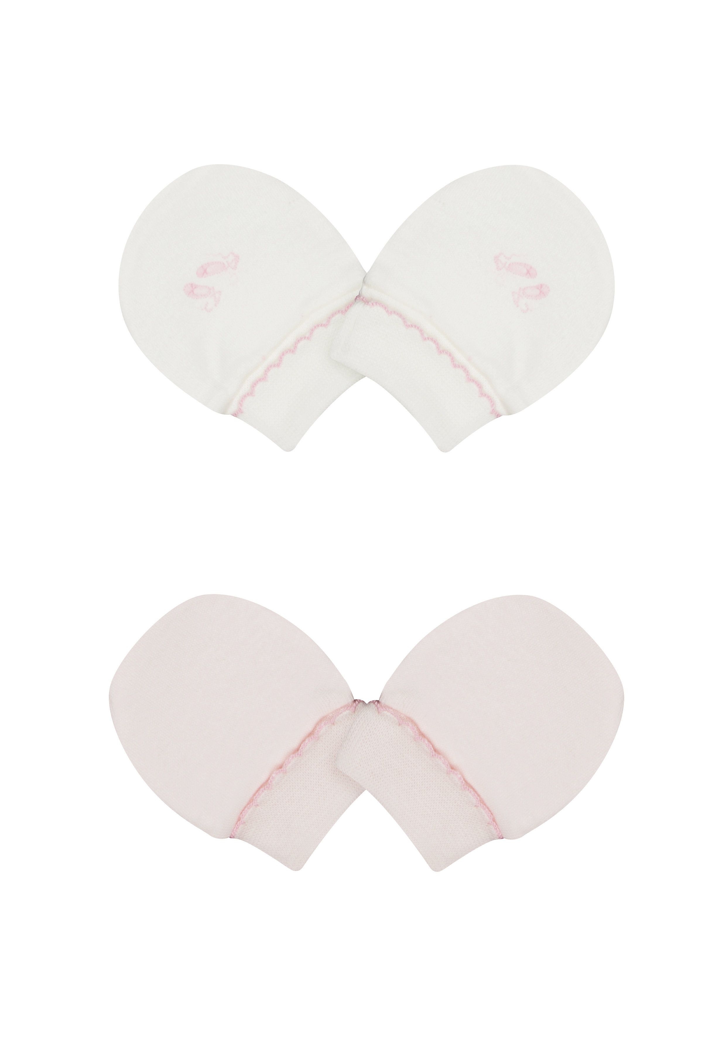Mothercare | Girls My First Pink Mitts - 2 Pack - Pink