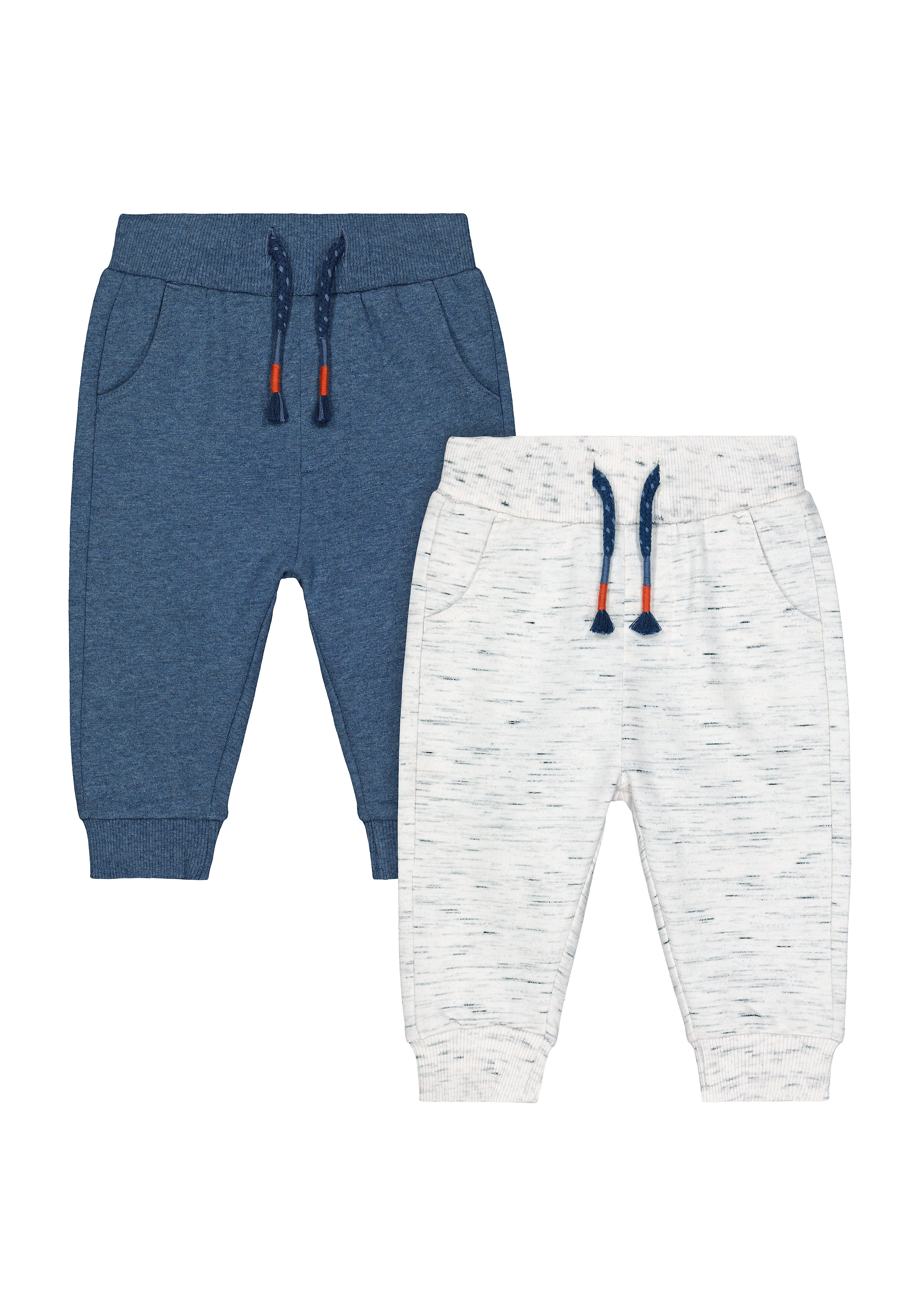 Mothercare | Blue and White Melange Casual Joggers