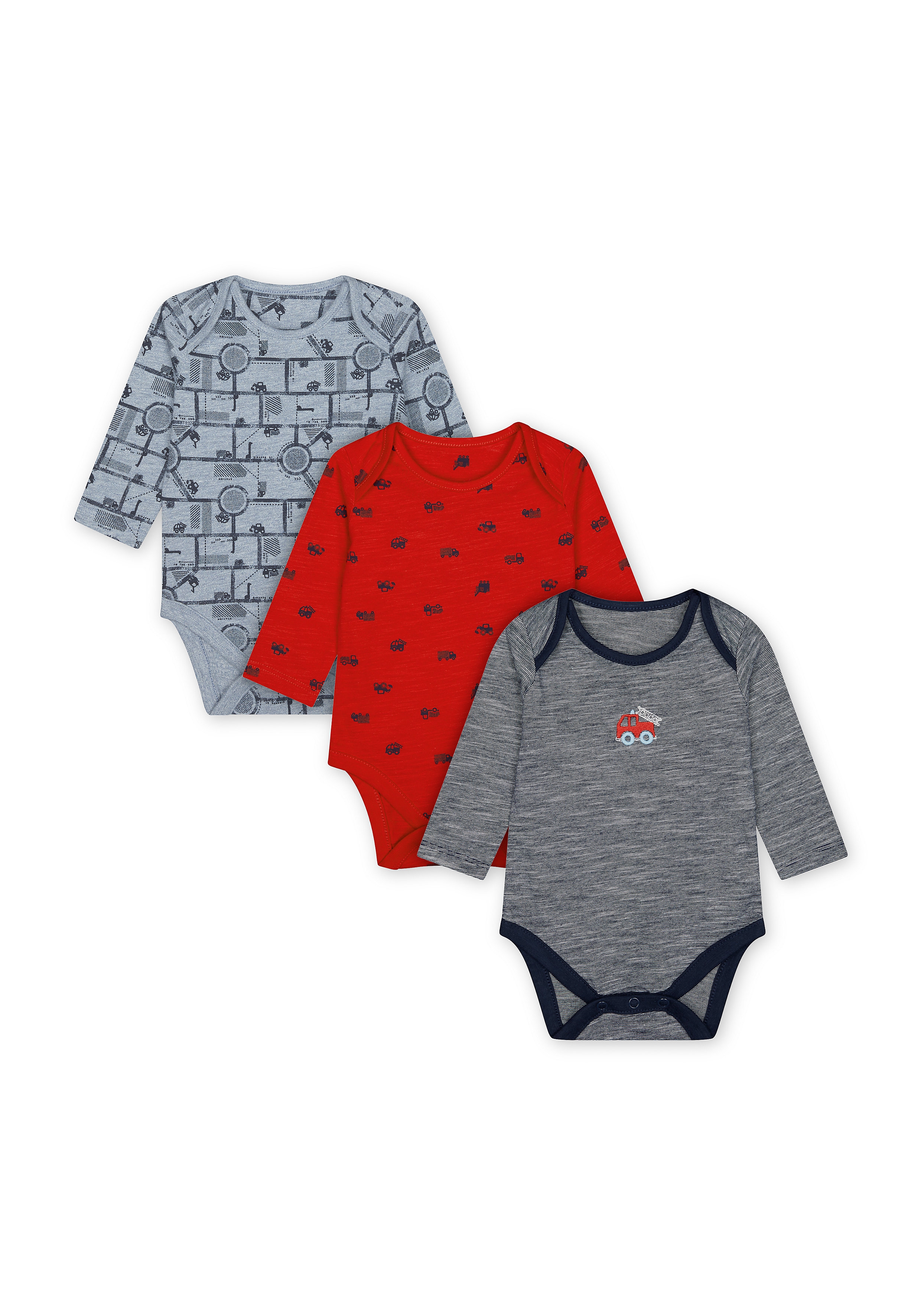 Mothercare | Multicoloured Printed Romper - Pack of 3