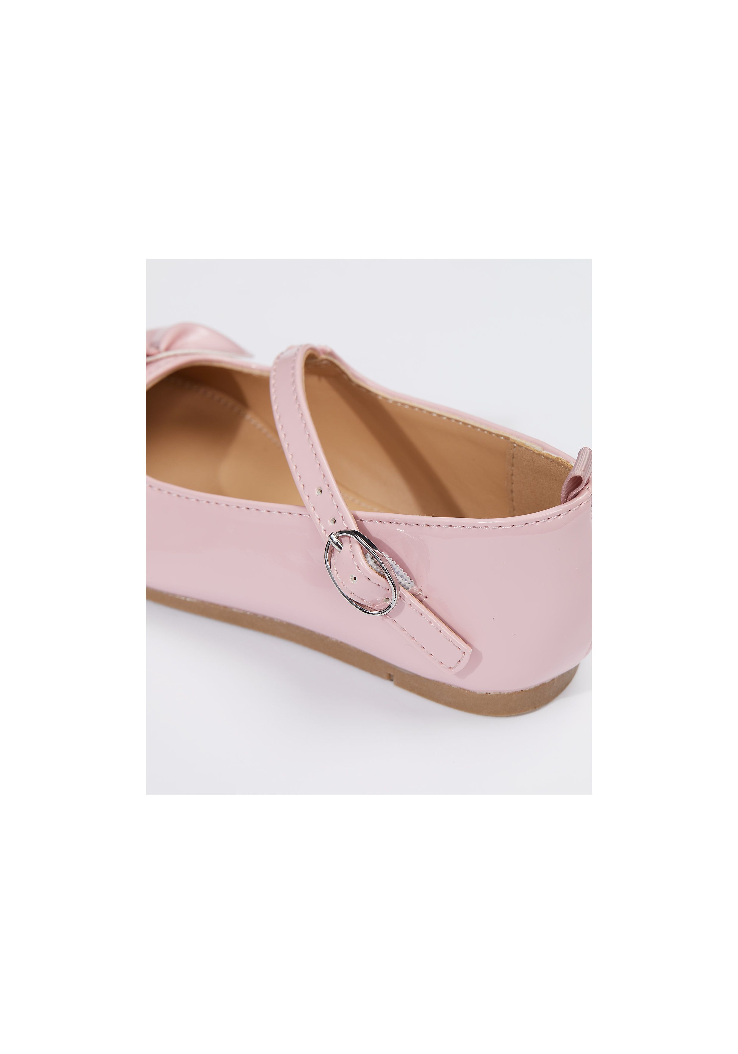 Girls Pink Patent Ballerina Shoes - Pink