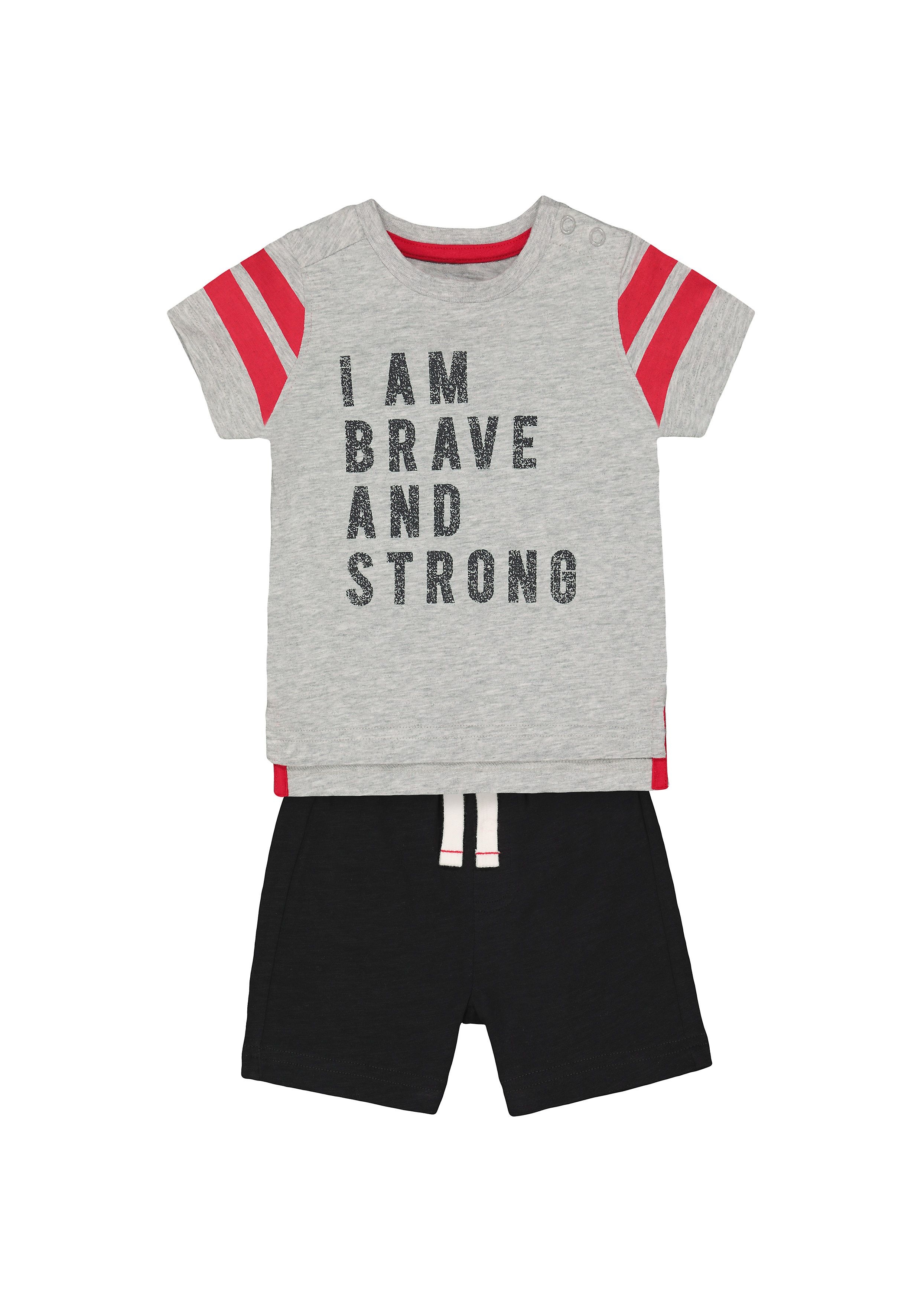 Mothercare | Brave and Strong T-Shirt and Shorts Set