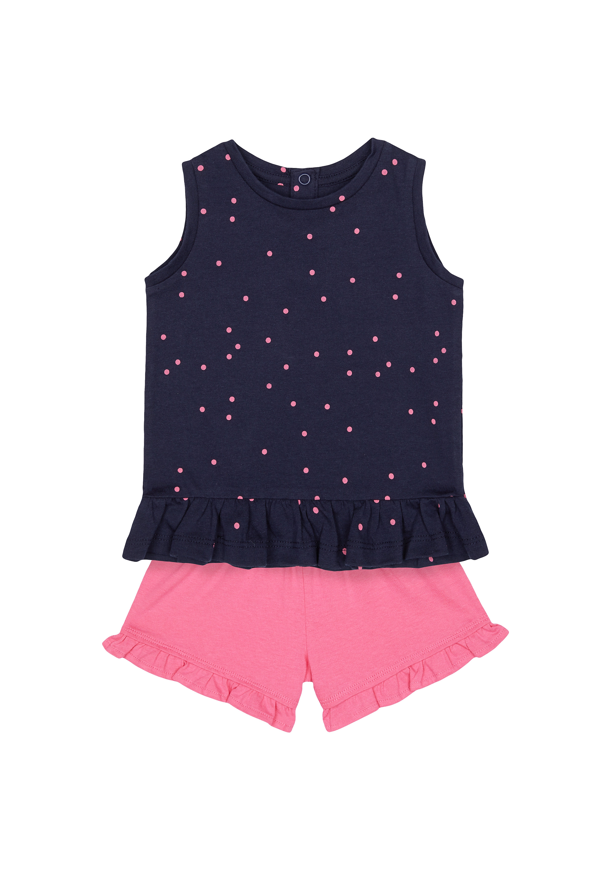 Mothercare | Navy T-Shirt and Pink Shorts Set