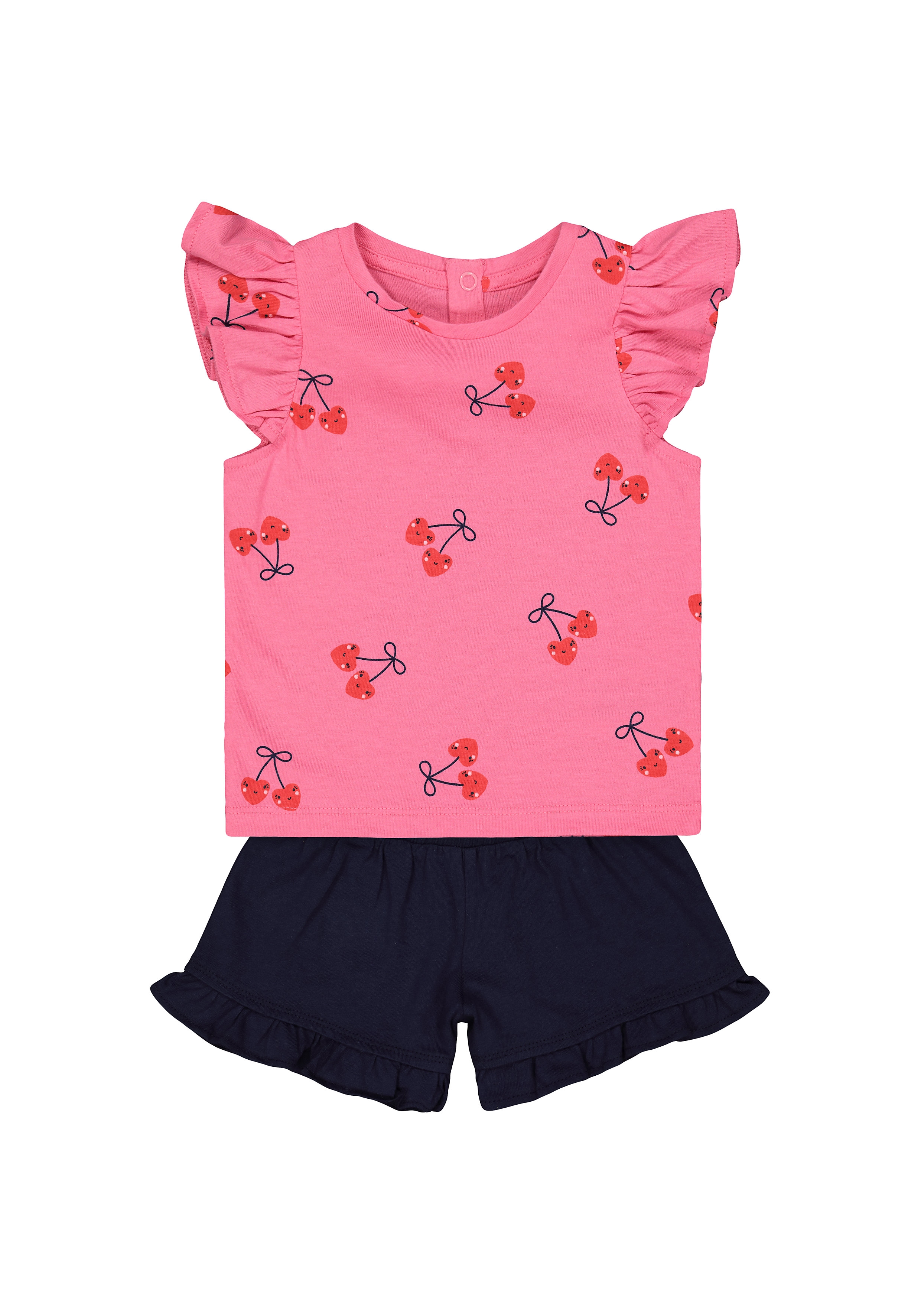 Mothercare | Cherry T-Shirt and Navy Shorts Set