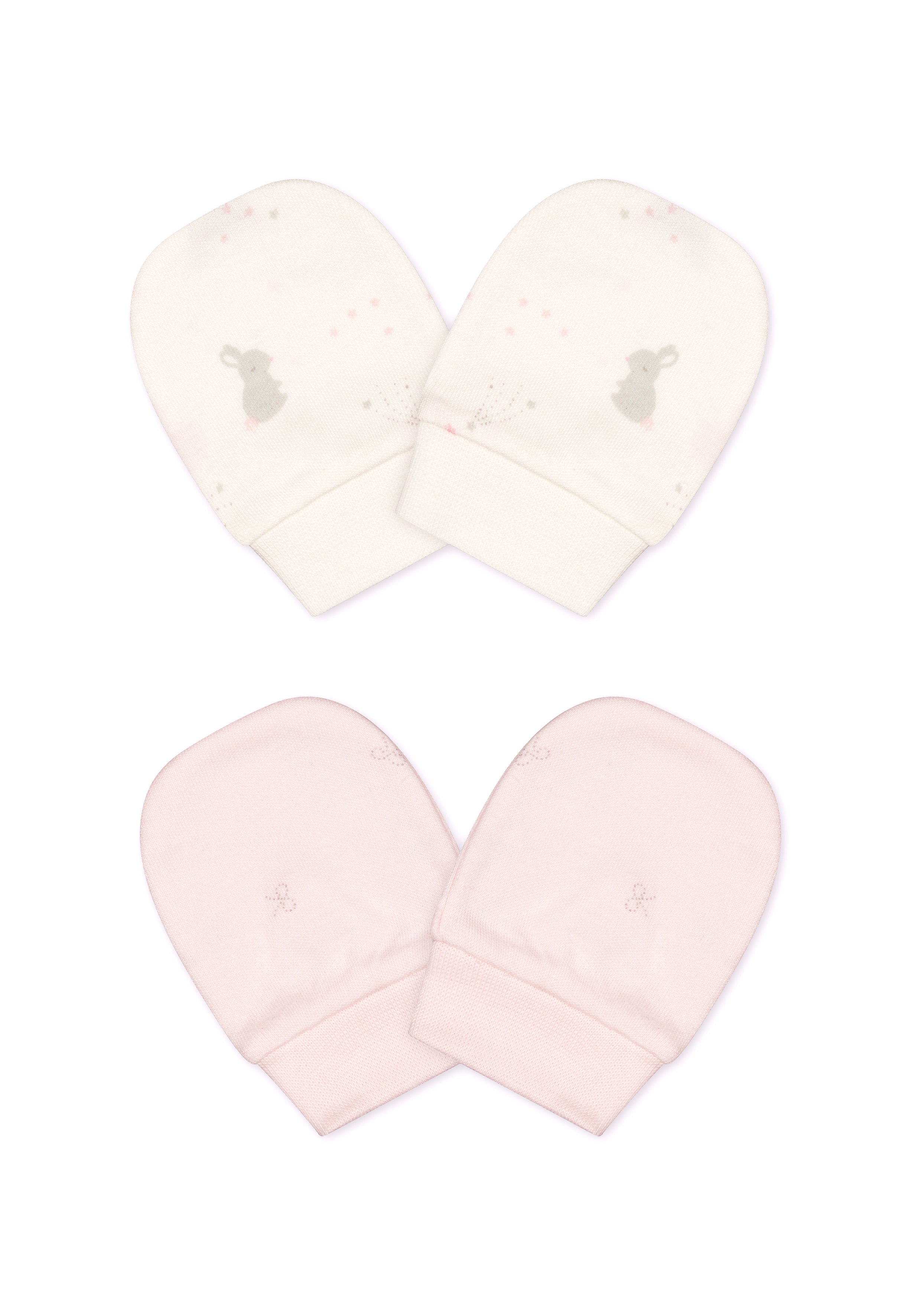 My First Pink Little Bunny Mitts - 2 Pack