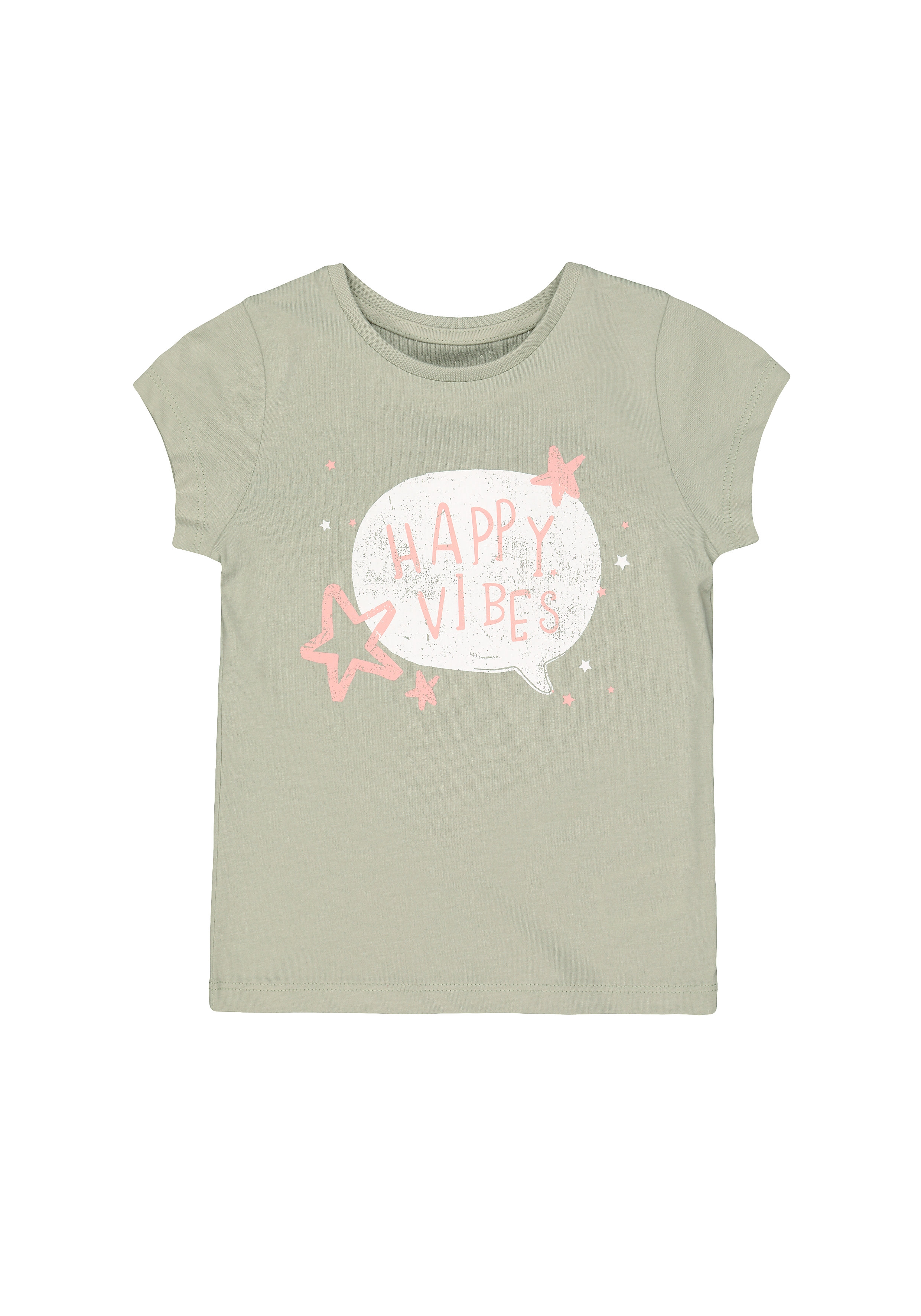 Mothercare | Girls Half Sleeves T-Shirt Text Print - Green