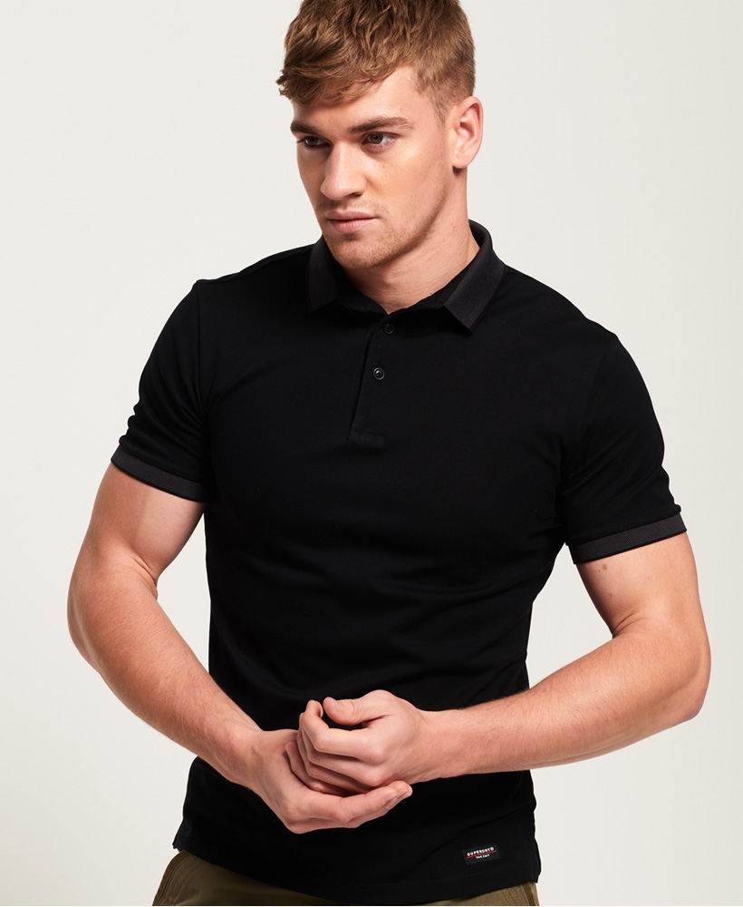 Superdry | Superdry Black Polo T-Shirt