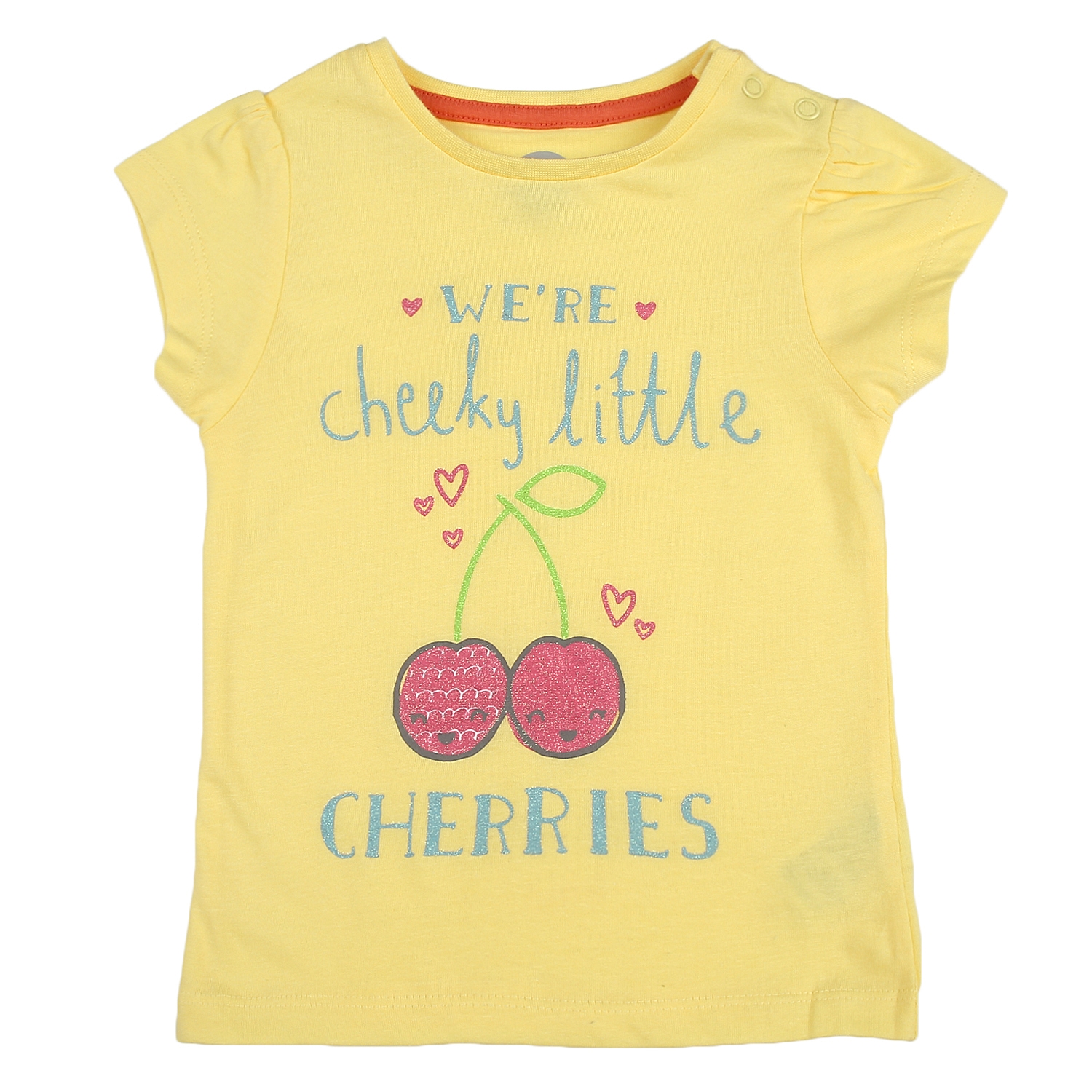 Mothercare | Girls Half sleeves Cherry print T-shirt - Yellow