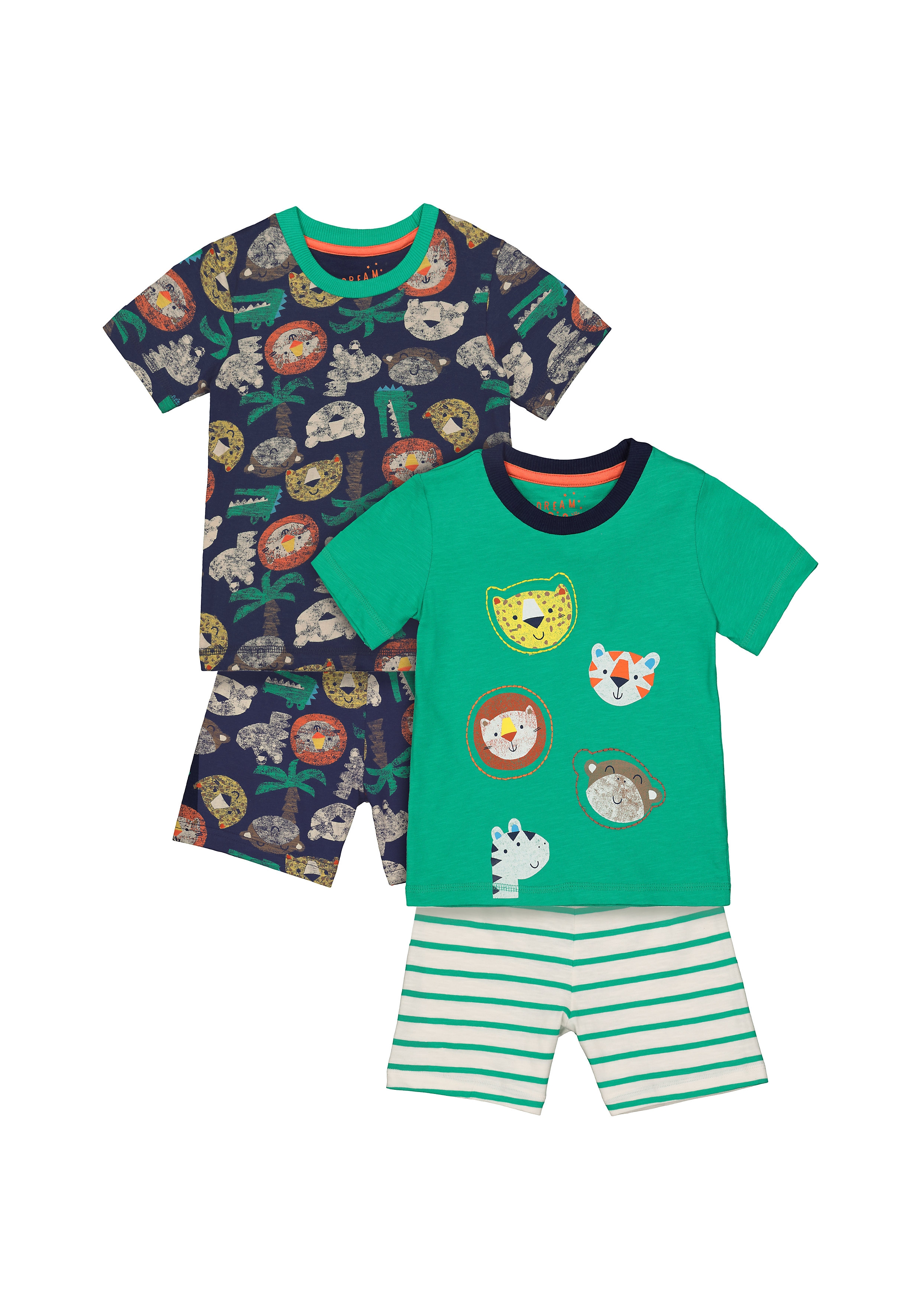 Mothercare | Boys Half sleeves Animal print Pyjamas - Pack of 2 - Multicolor