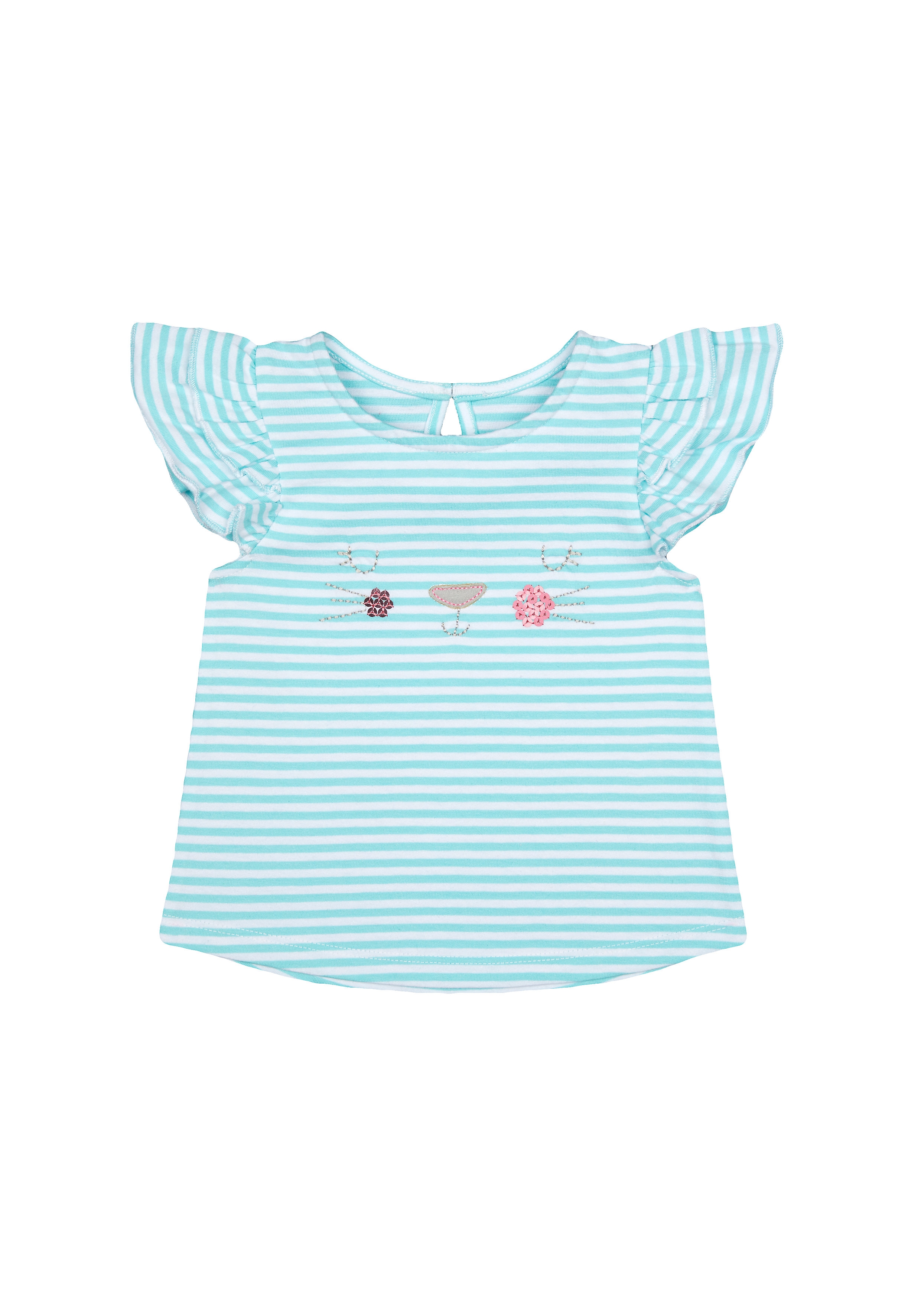 Mothercare | Girls Half Sleeves Round Neck T-shirts  - Blue