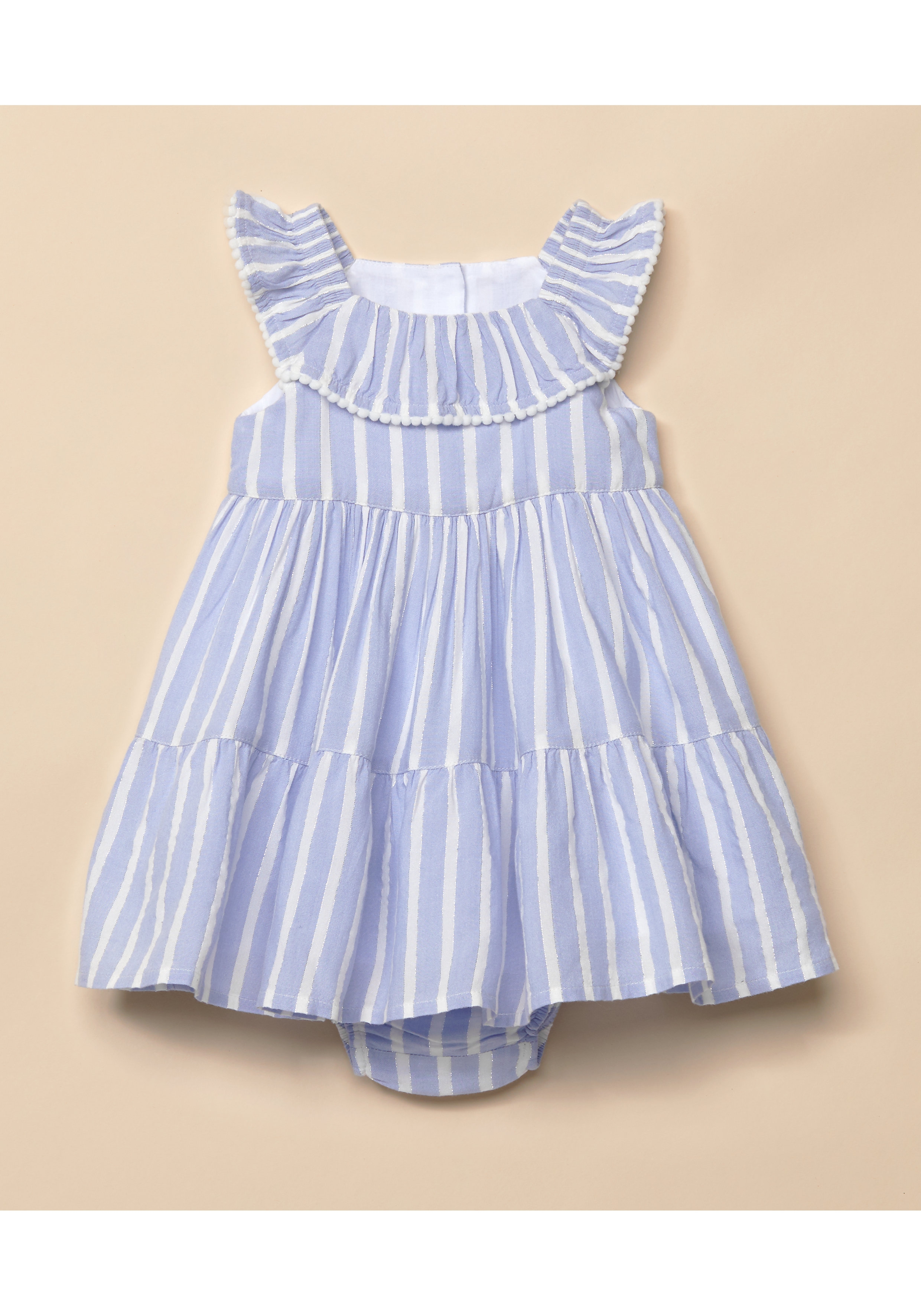 Mothercare | Girls Sleeveless Striped Dress - Blue