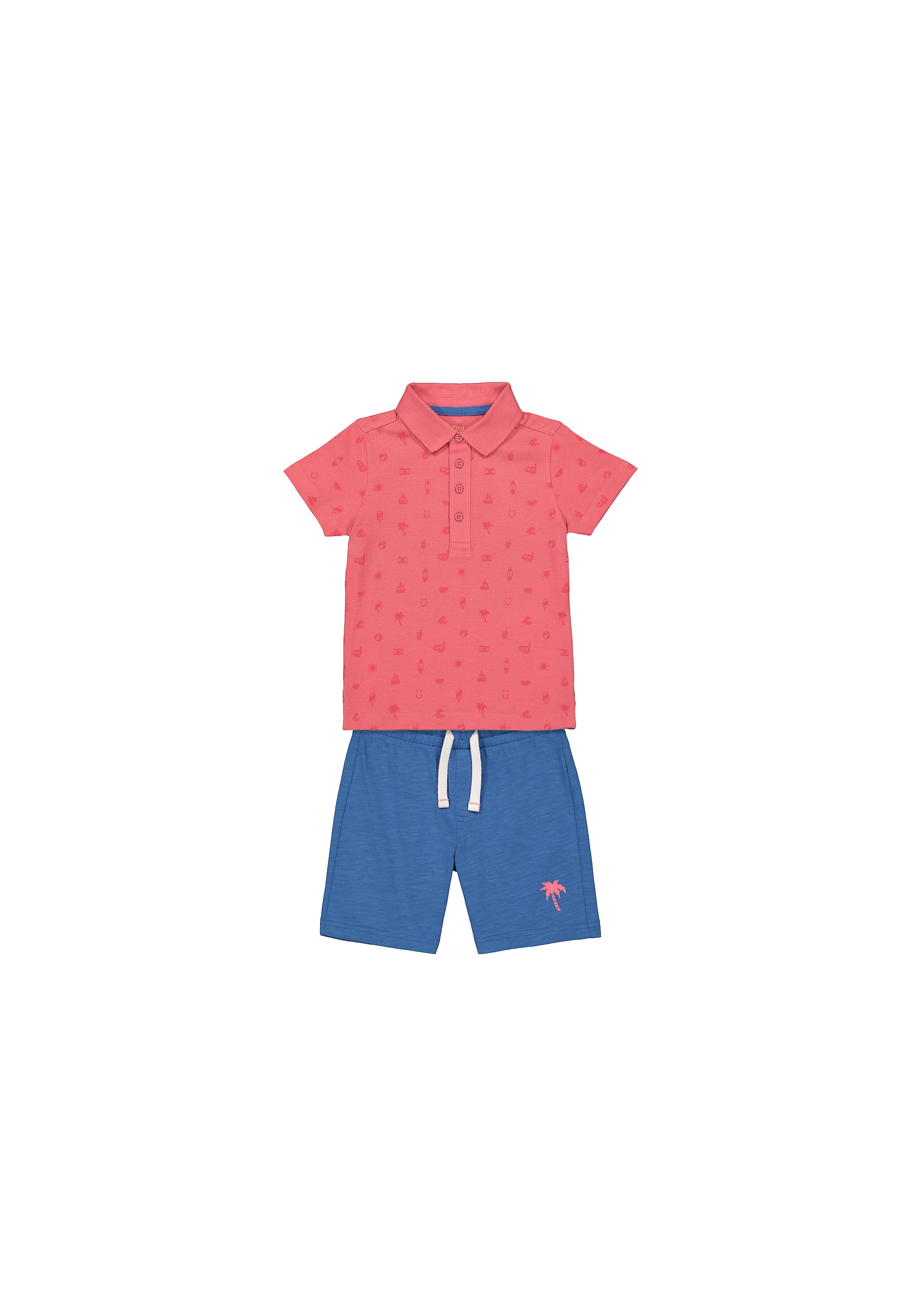 Mothercare | Boys Half Sleeves Shorts Sets  - Pack Of 2 - Multicolor