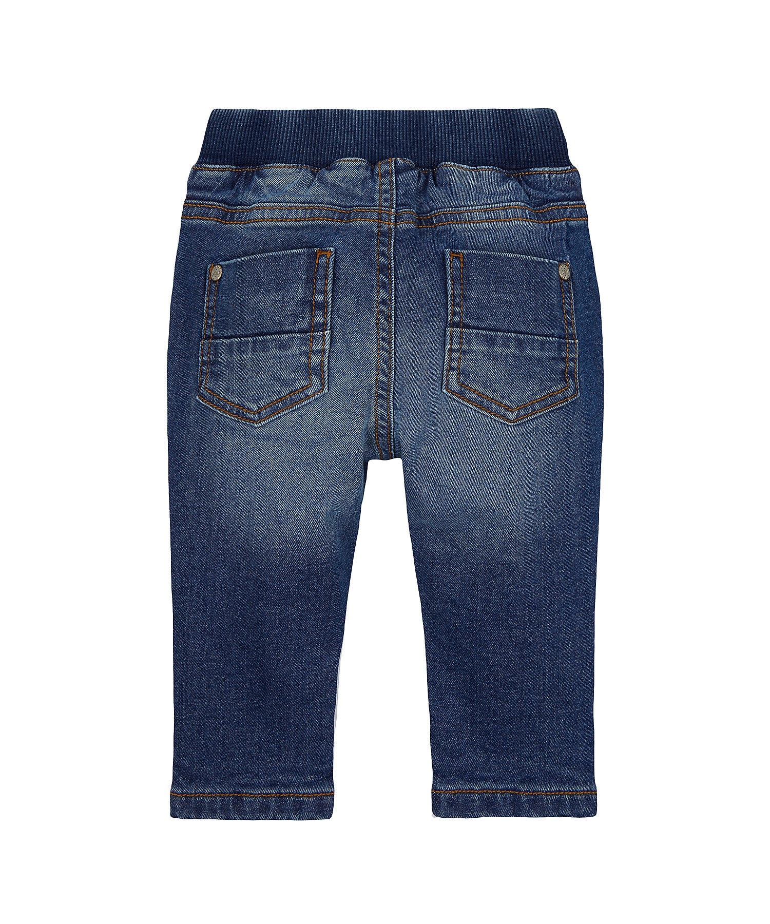 Boys Mid-Wash Jeans Jersey Lined - Blue