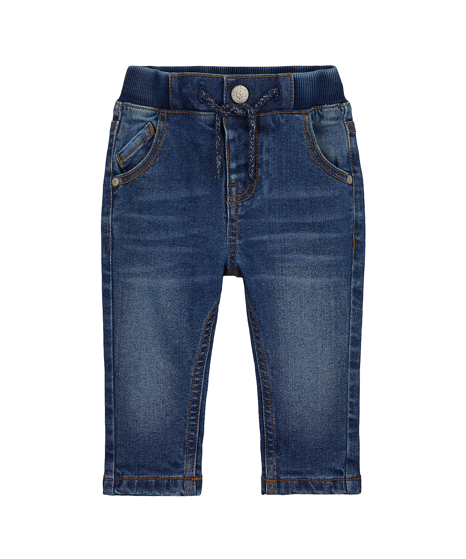 Mothercare | Boys Mid-Wash Jeans Fleece Lined - Blue 0