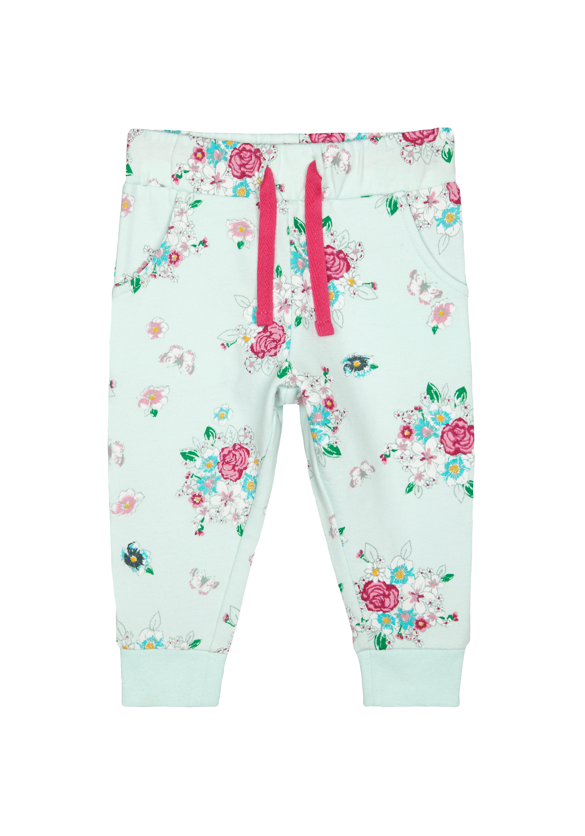Mothercare | Girls Joggers Floral Print - White