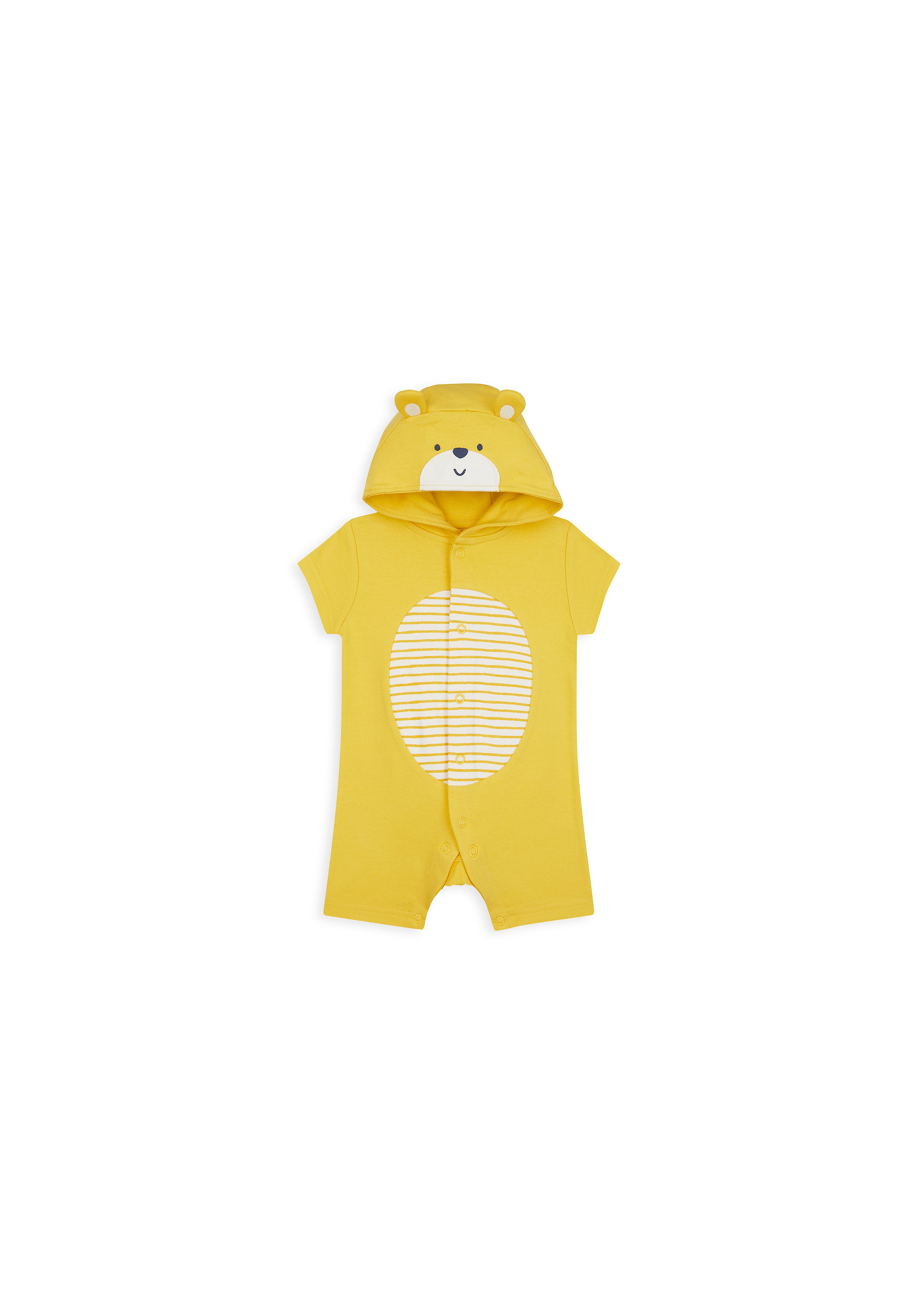 Mothercare | Boys Half Sleeves Romper 3D Details - Yellow