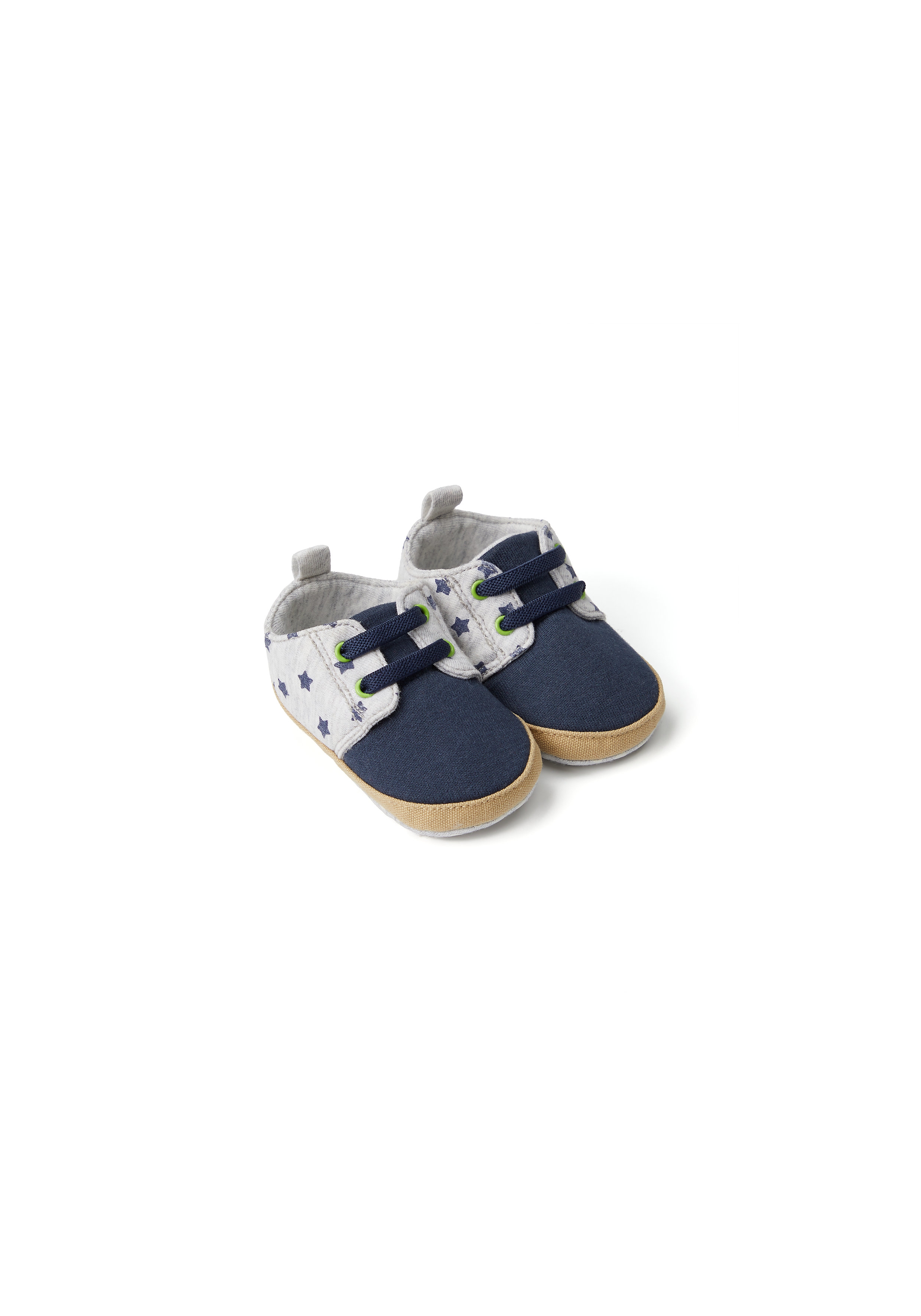 Mothercare | Boys Pram Shoes Star Print - Grey