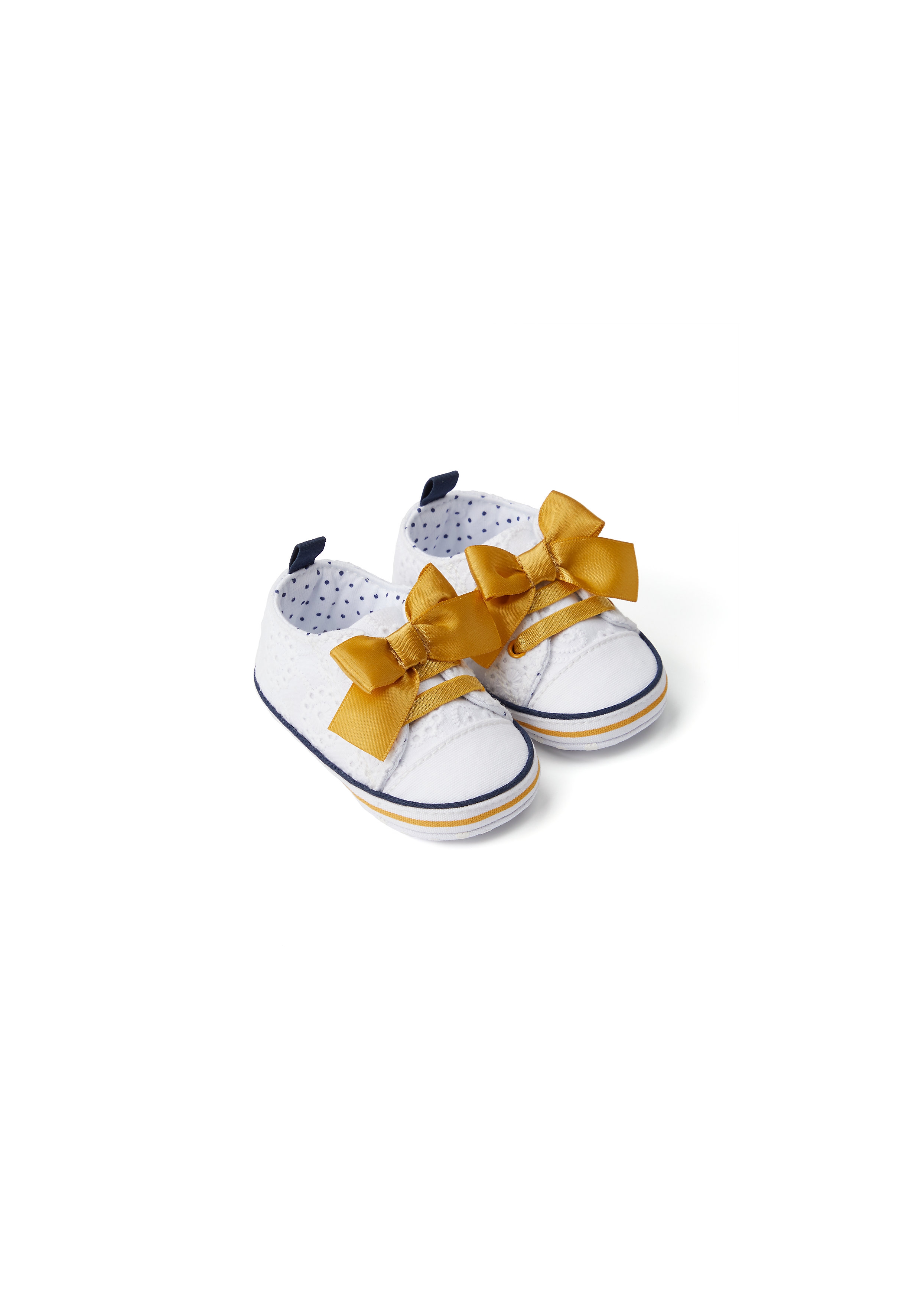 Mothercare | Girls Pram Shoes Embroidered - White