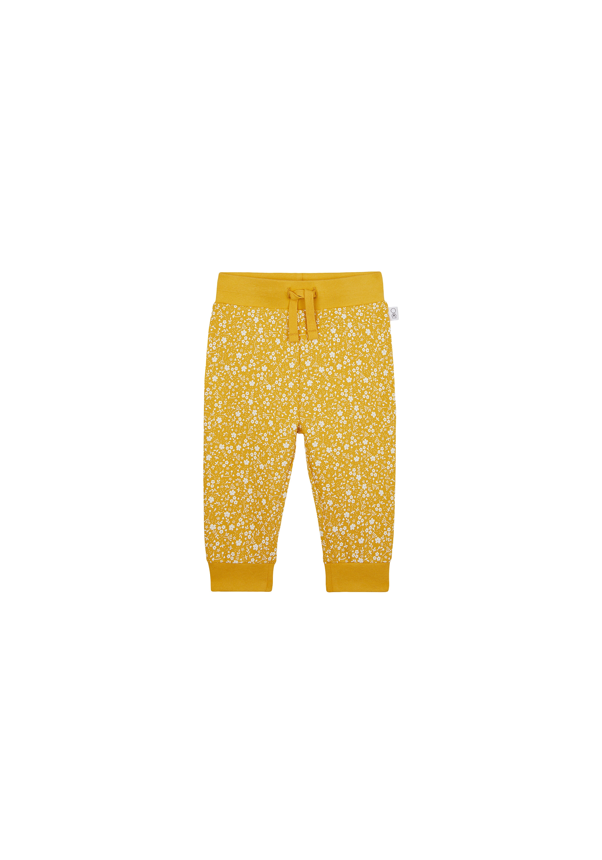 Mothercare | Girls Joggers Floral Print - Mustard