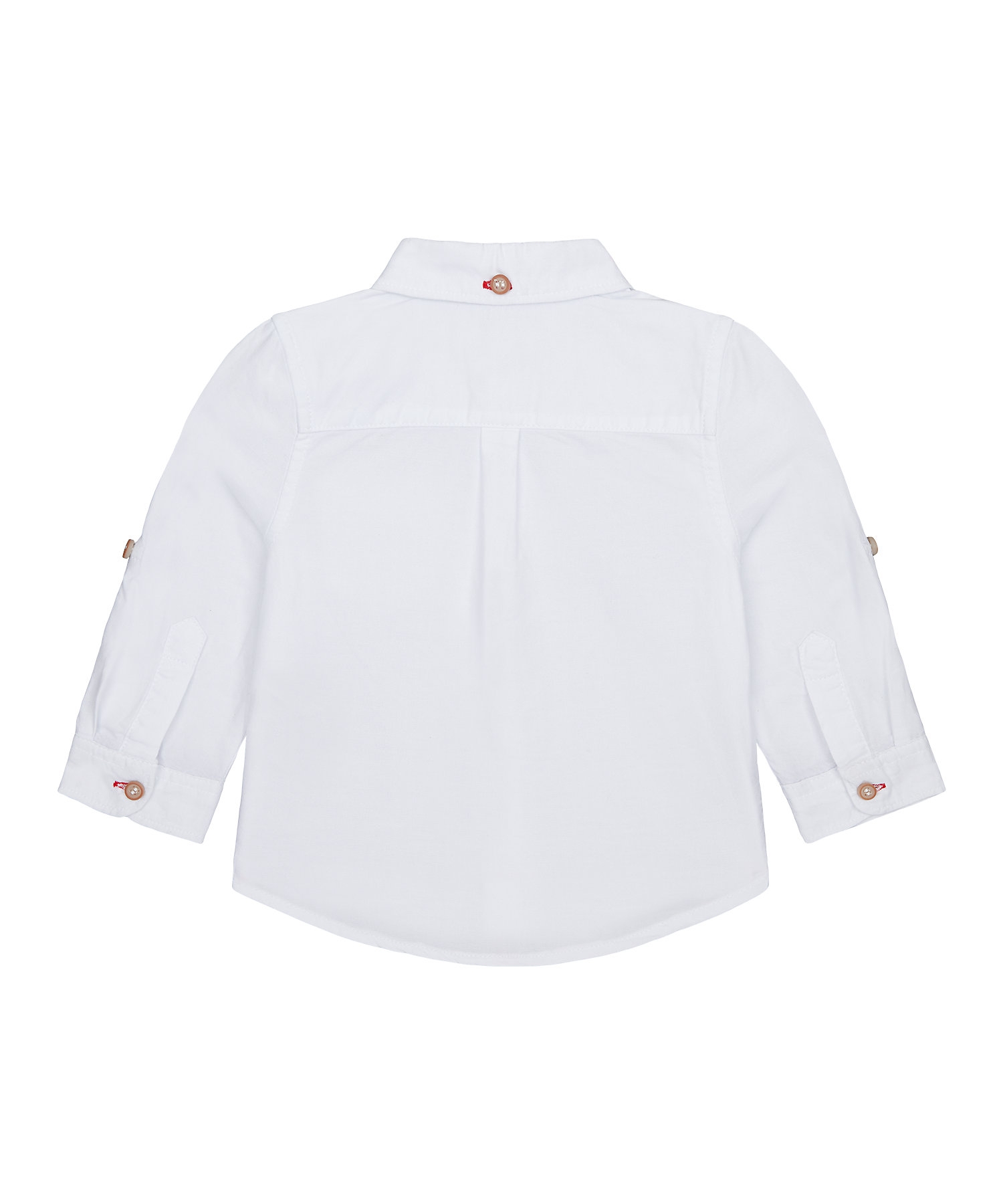 Boys Full Sleeves Oxford Shirt - White