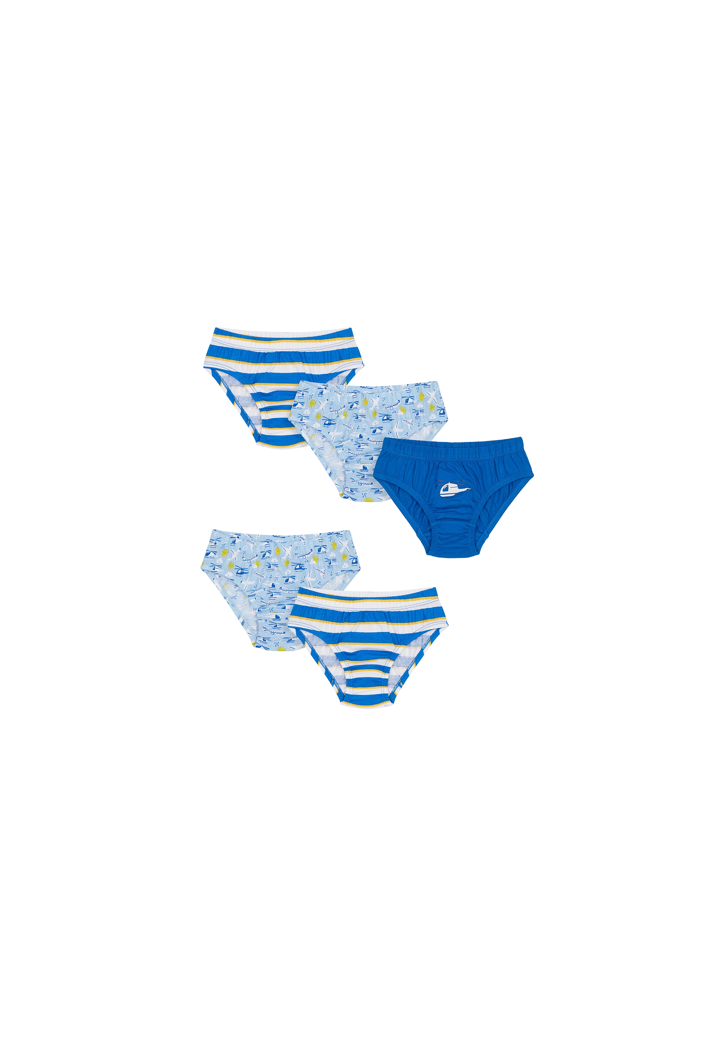 Mothercare | Boys Briefs Helicopter Print - Pack Of 5 - Blue