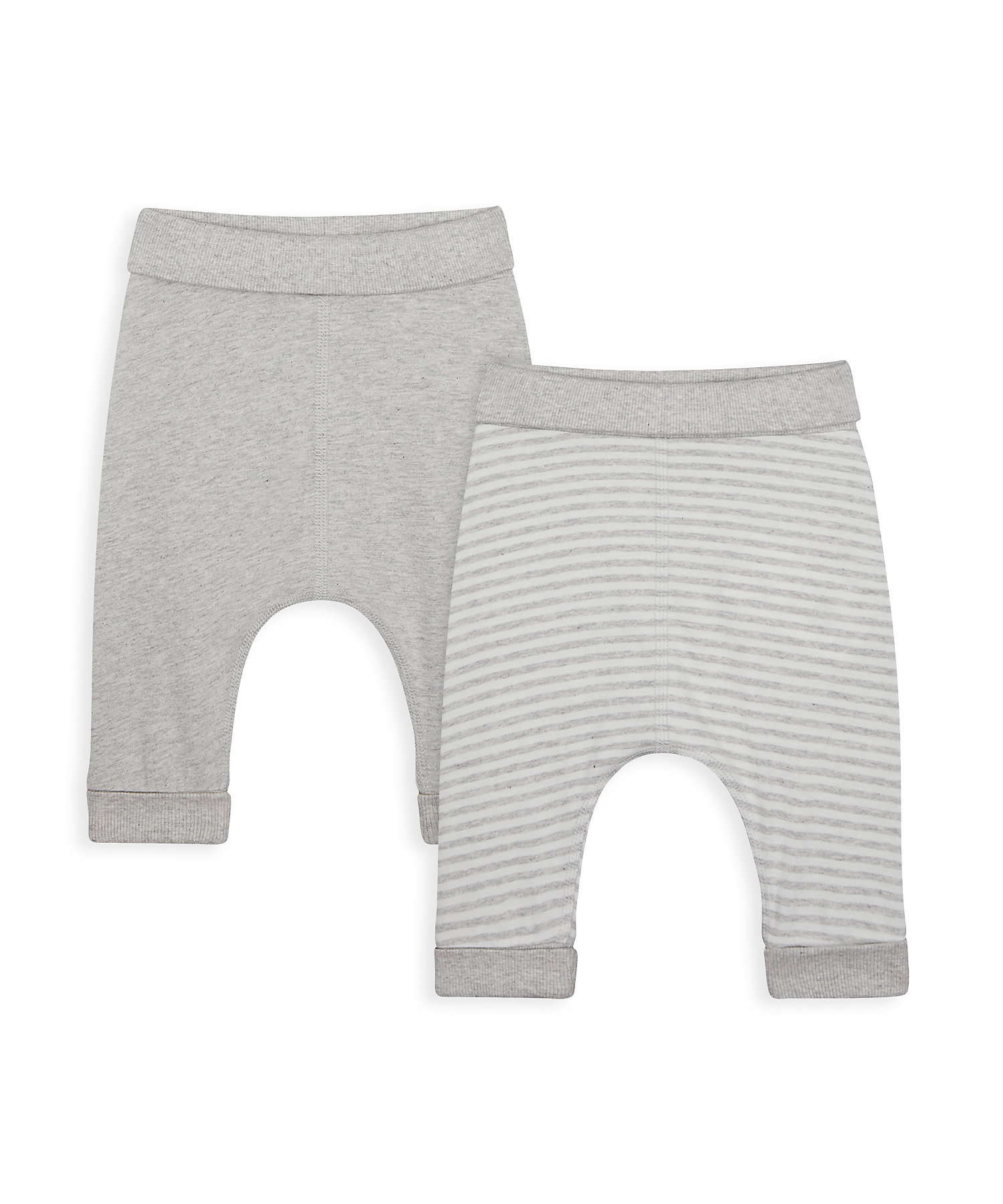 Mothercare | Unisex Joggers Striped - Pack Of 2 - Grey