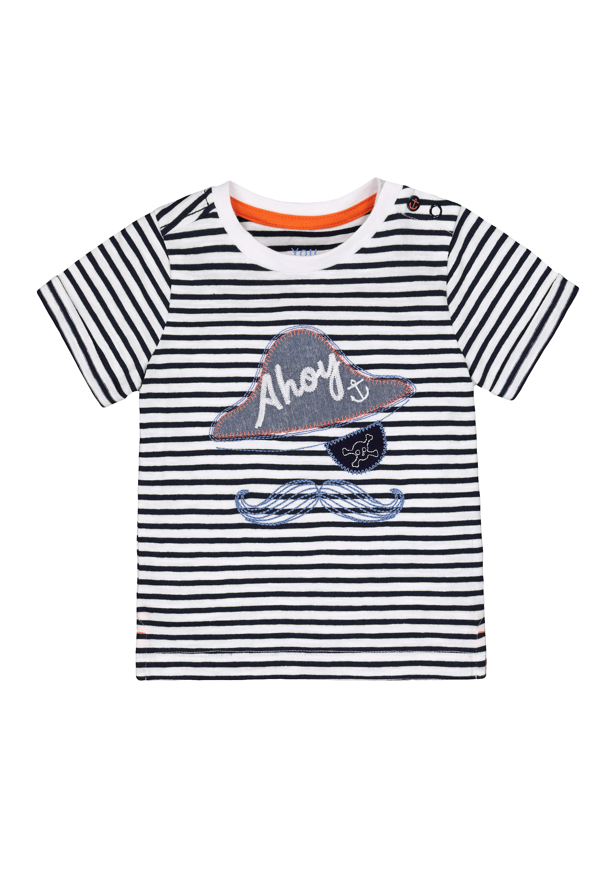 Boys Half Sleeves T-Shirt Pirate Patchwork - Multicolor