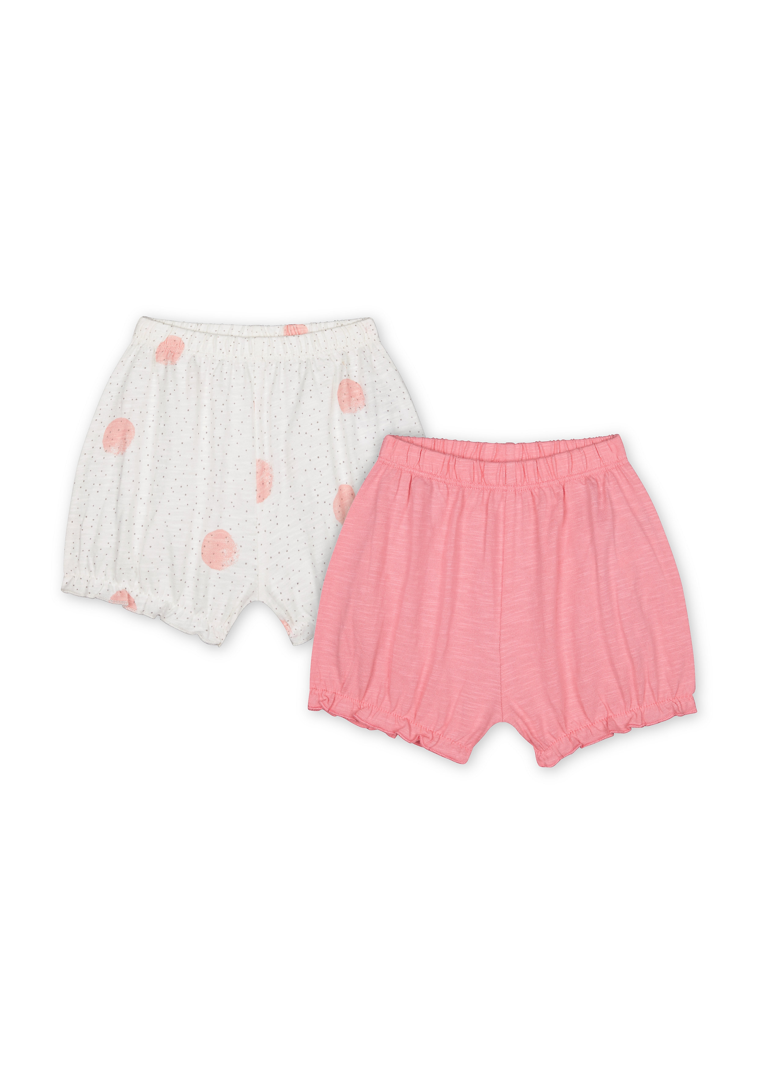 Mothercare | Girls Jersey Shorts Spot Print - Pack Of 2 - Multicolor