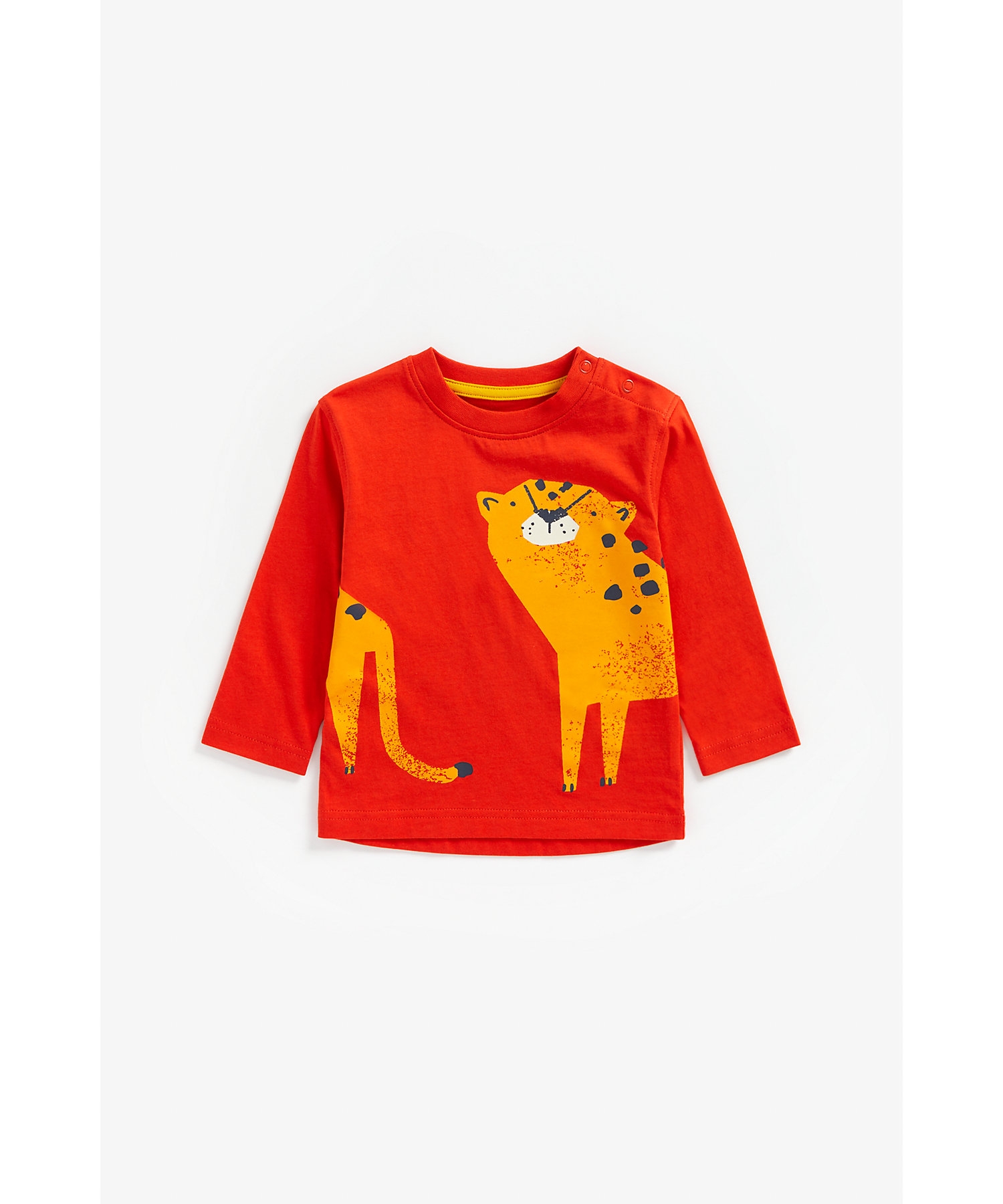 Mothercare | Boys Full Sleeves T-Shirt Cheetah Print - Red