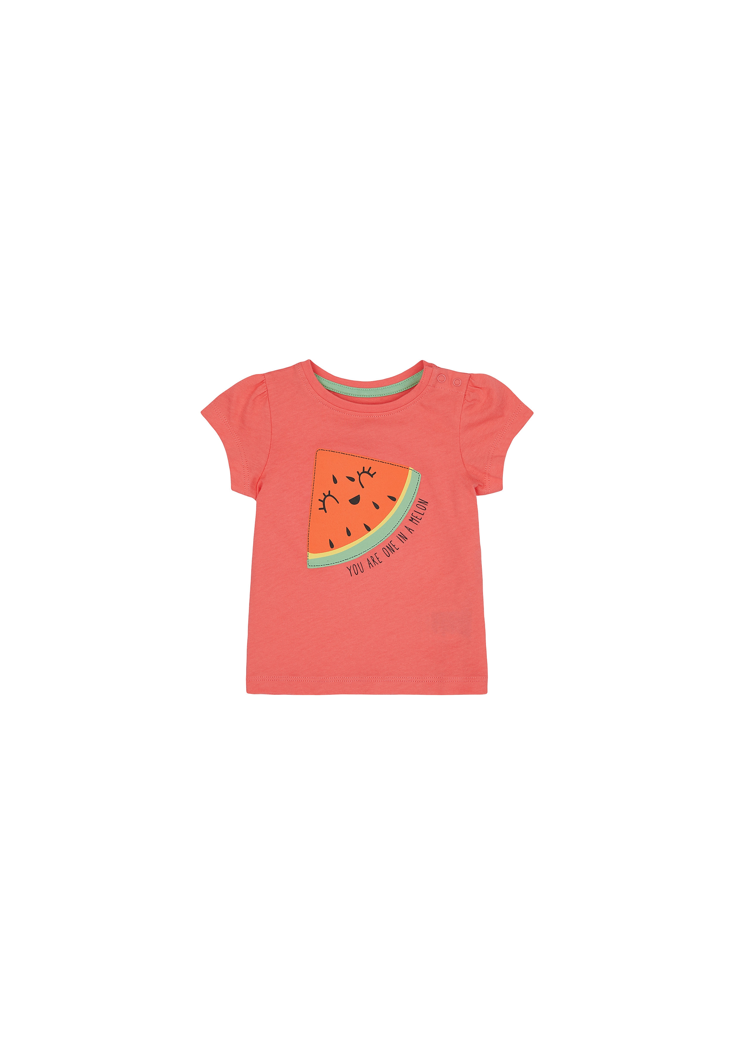 Mothercare | Girls Half Sleeves T-Shirt Watermelon Print - Pink
