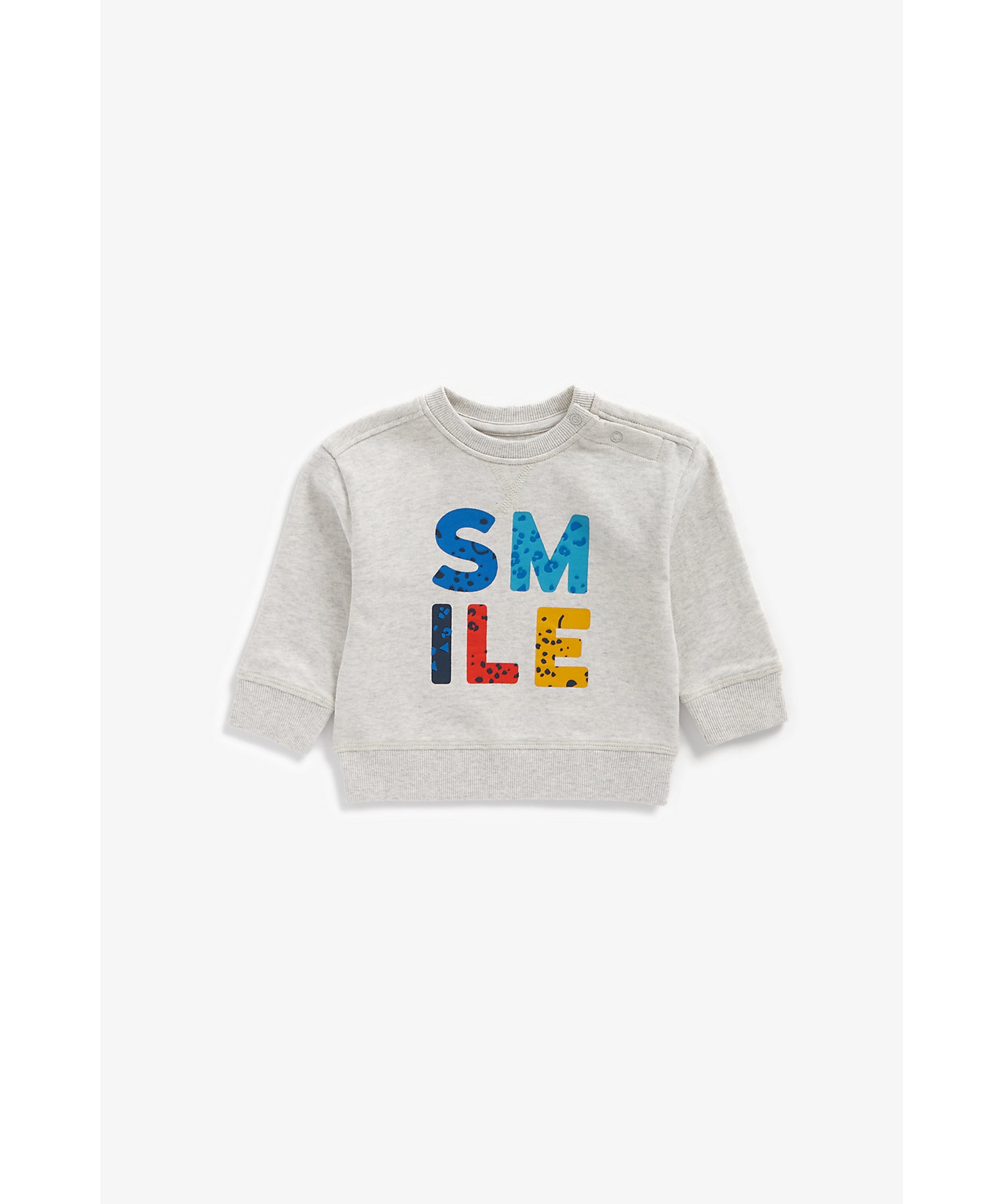 Mothercare | Boys Full Sleeves Sweatshirt Text Print - Grey