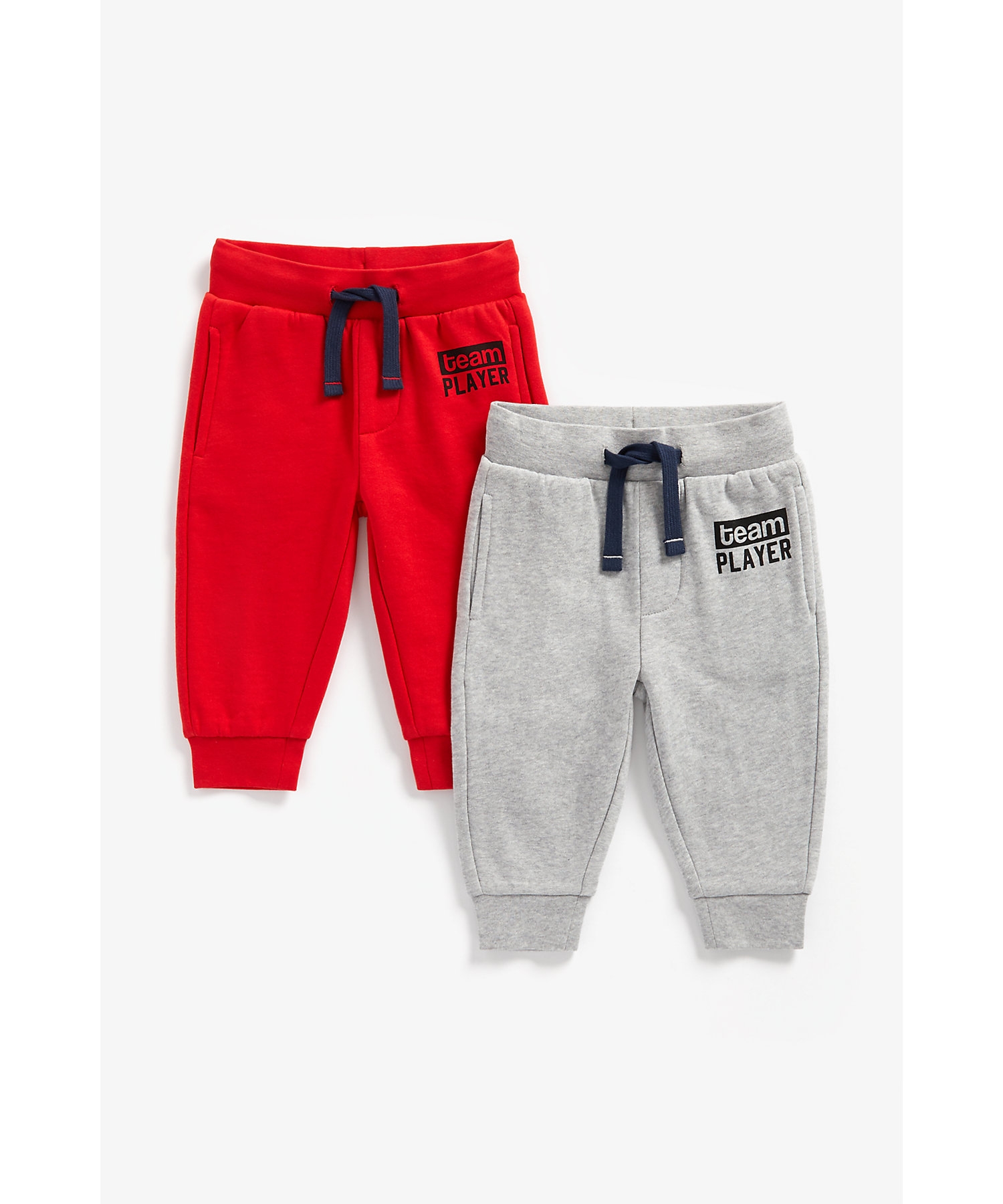 Boys Joggers Text Print - Pack Of 2 - Multicolor