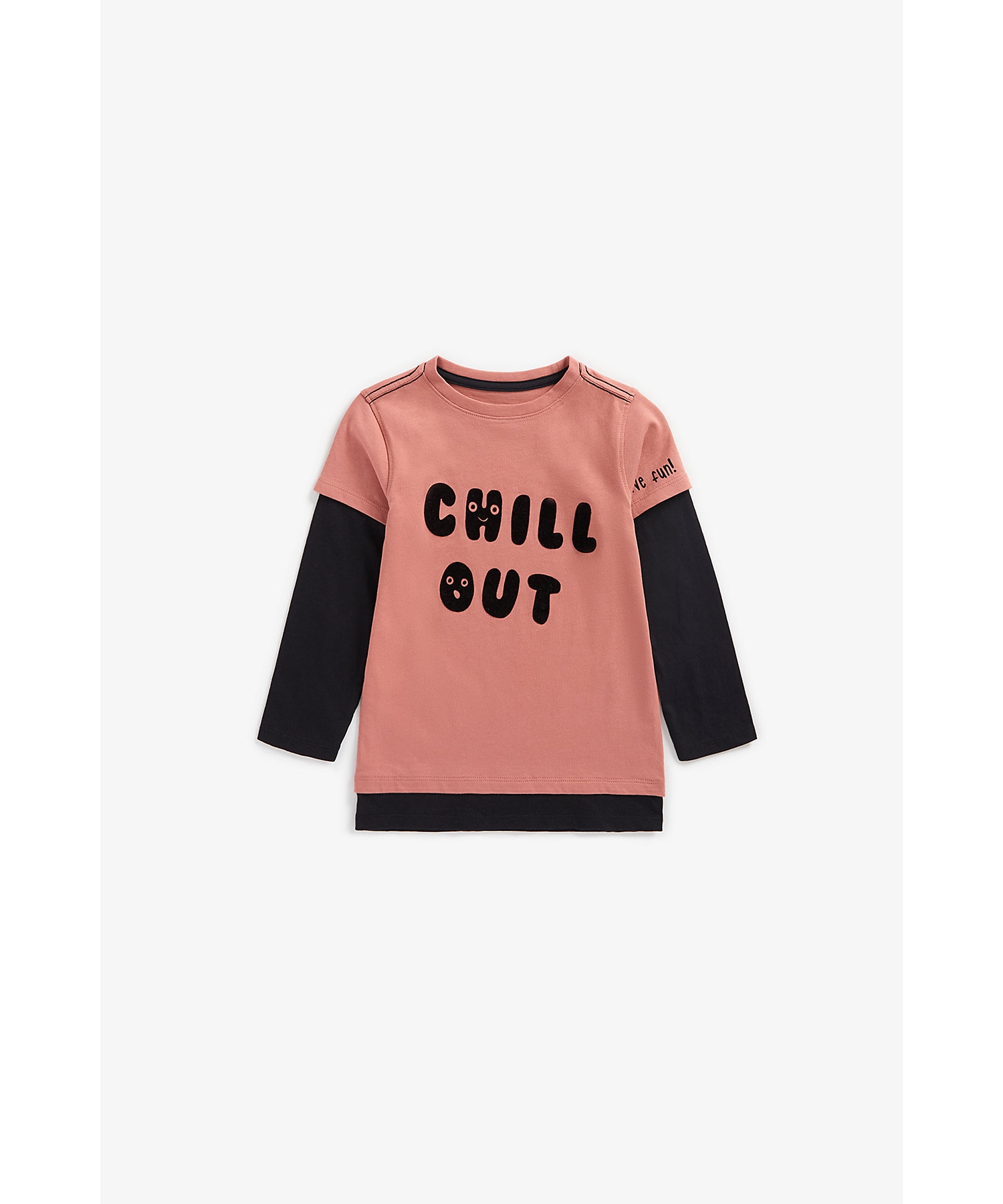 Mothercare | Boys Full Sleeves T-Shirt Slogan Print - Pink