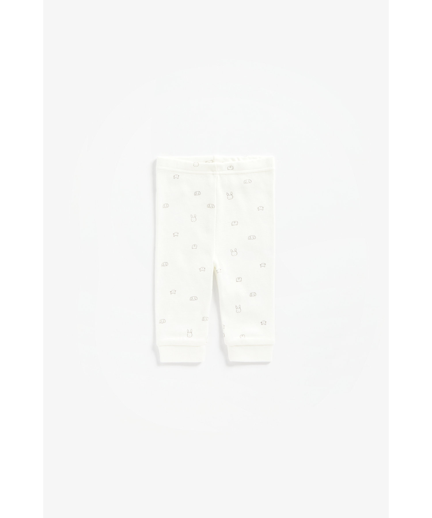 Unisex Full Sleeves Pyjama Set Animal Face Patchwork - Pack Of 2 - Beige