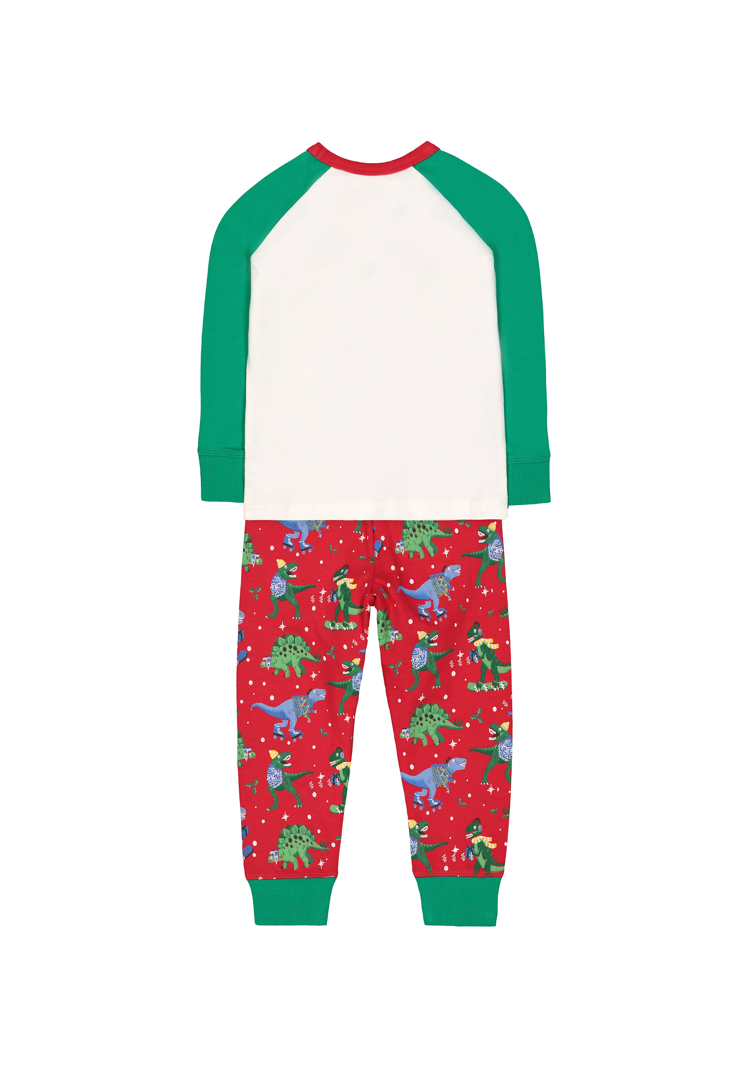 Boys Full Sleeves Pyjama Set Dino Print - Multicolor