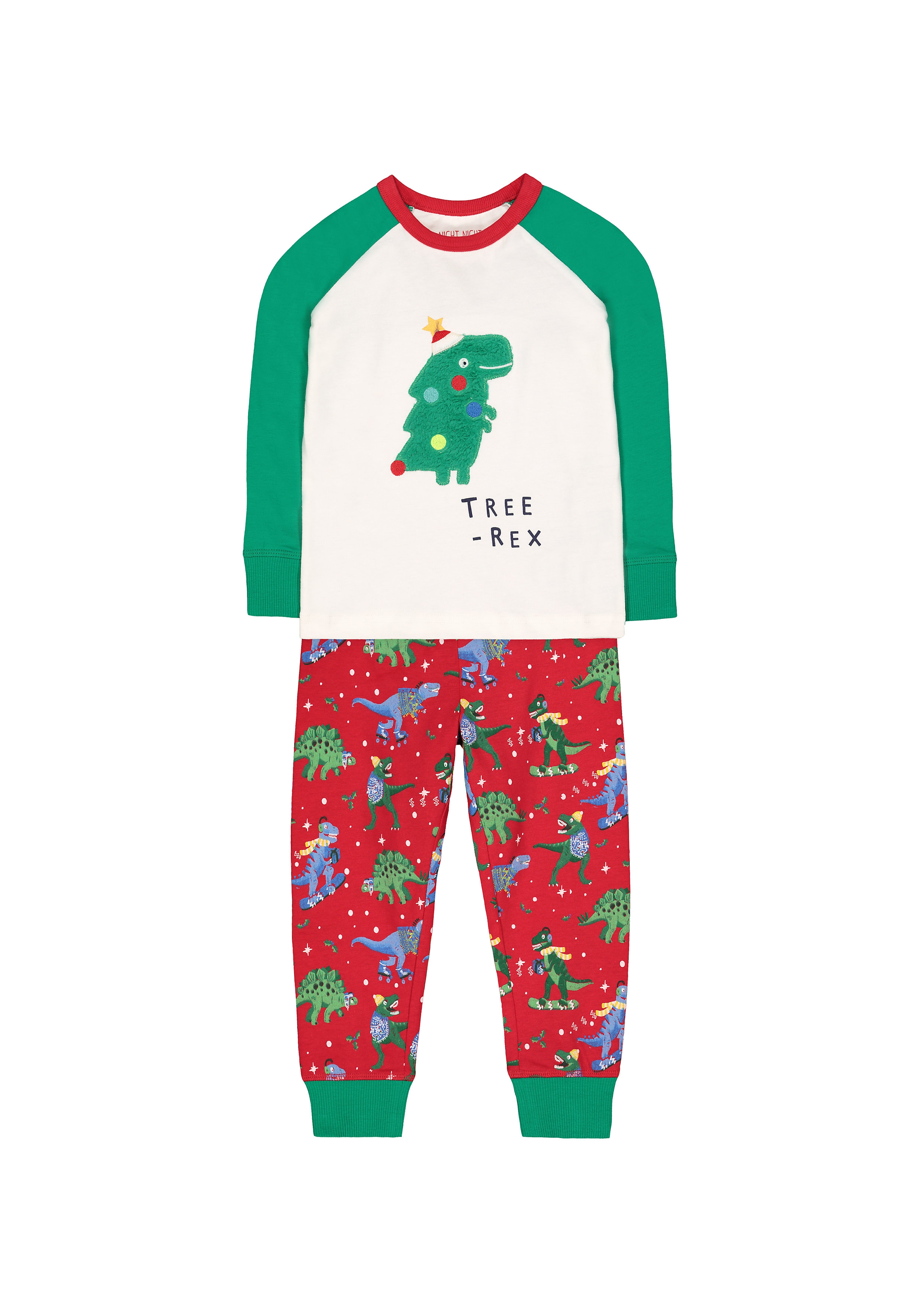 Mothercare | Boys Full Sleeves Pyjama Set Dino Print - Multicolor