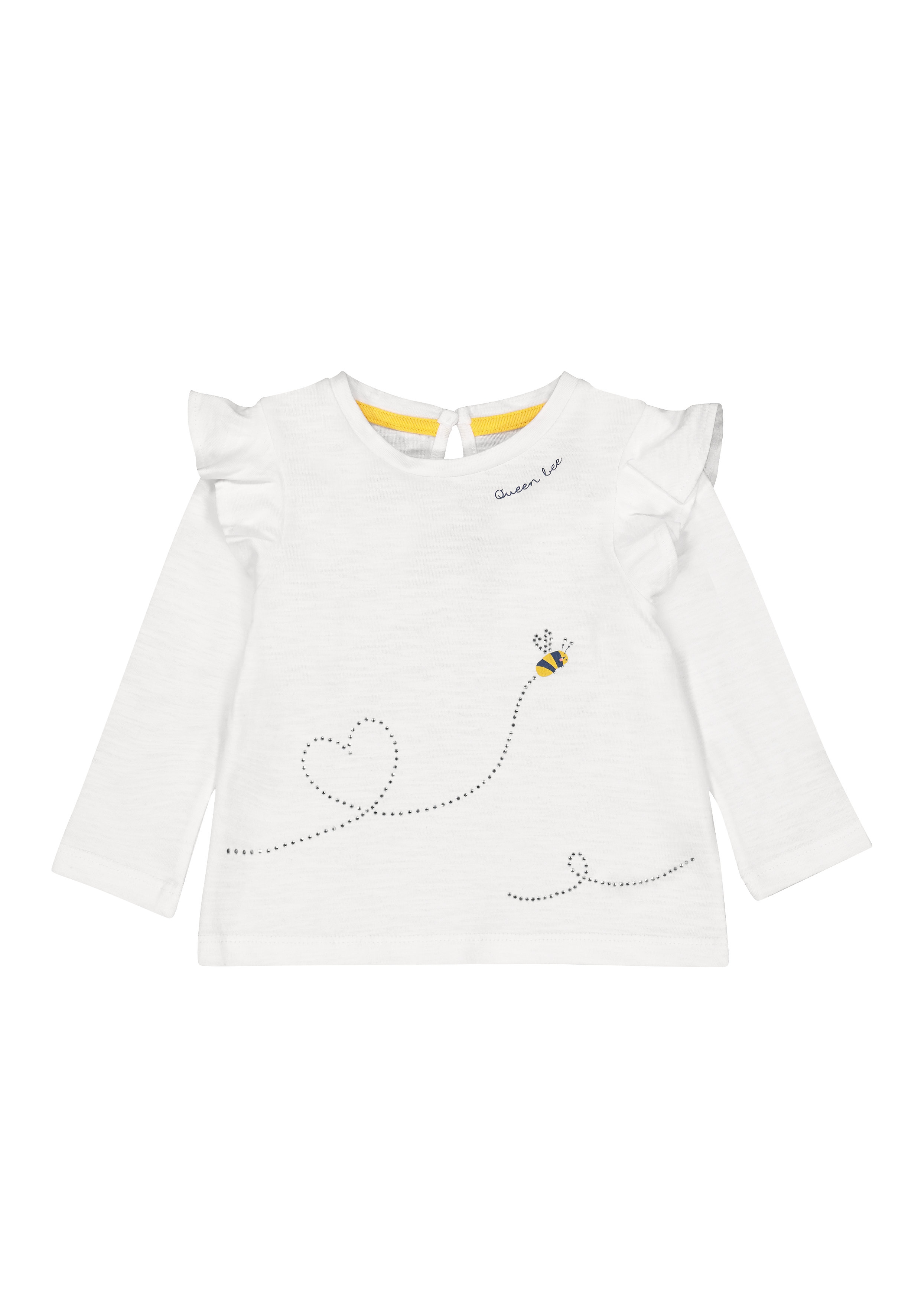 Mothercare | Girls Full Sleeves T-Shirt Sparkly Bee Print - White