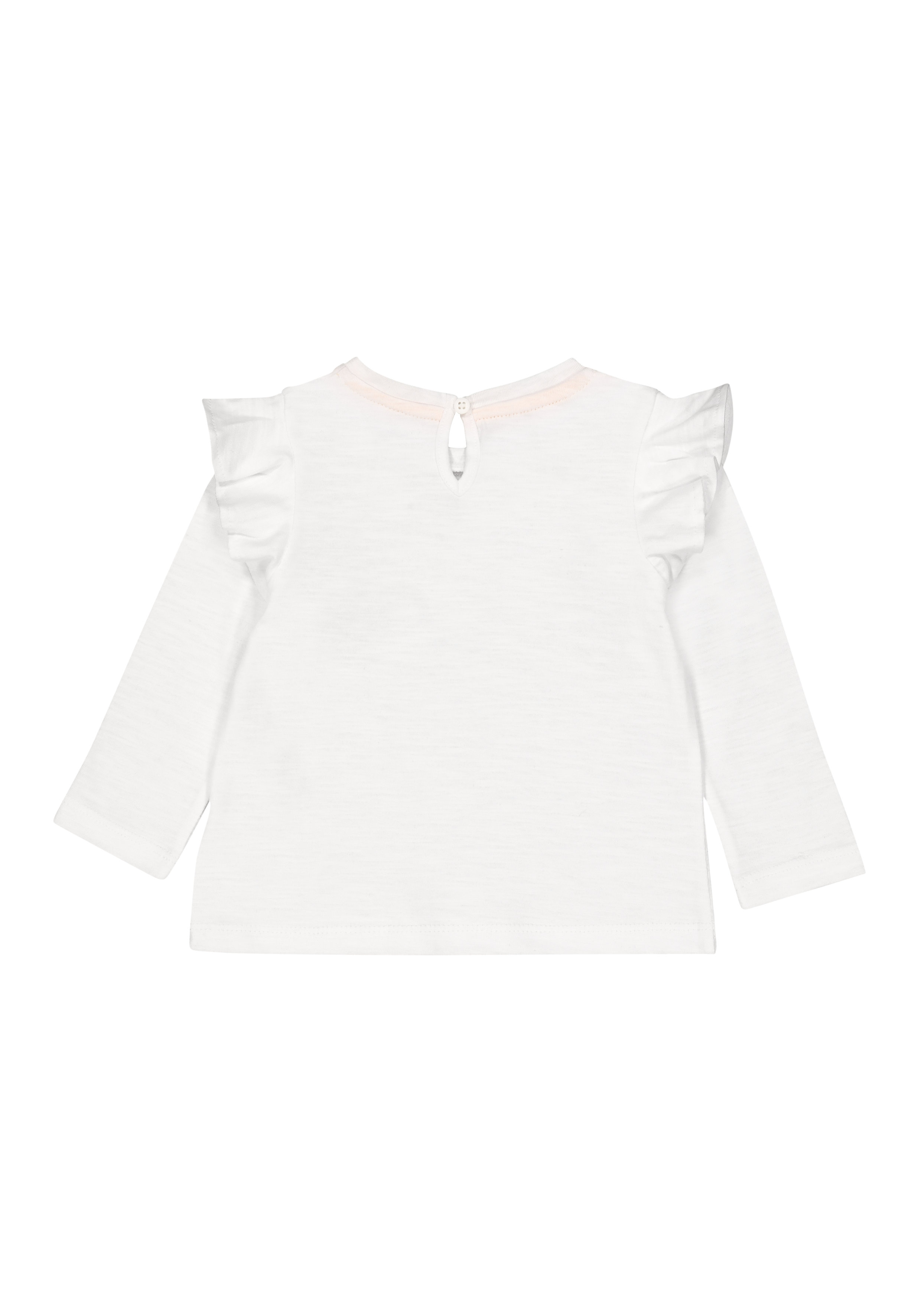 Girls Full Sleeves T-Shirt Sparkly Bee Print - White
